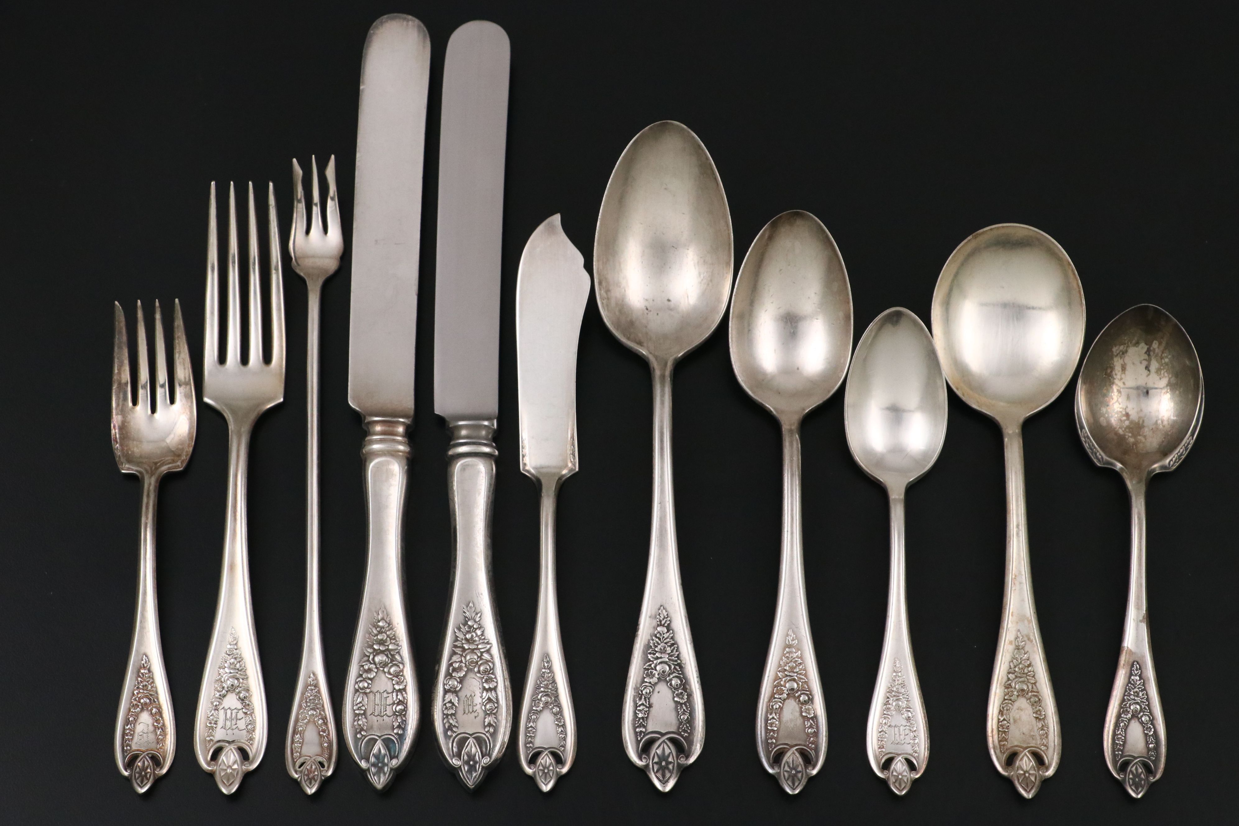 Rogers Bros. "Old Colony" Silver Plate Flatware and Serving Utensils, 1911-1973