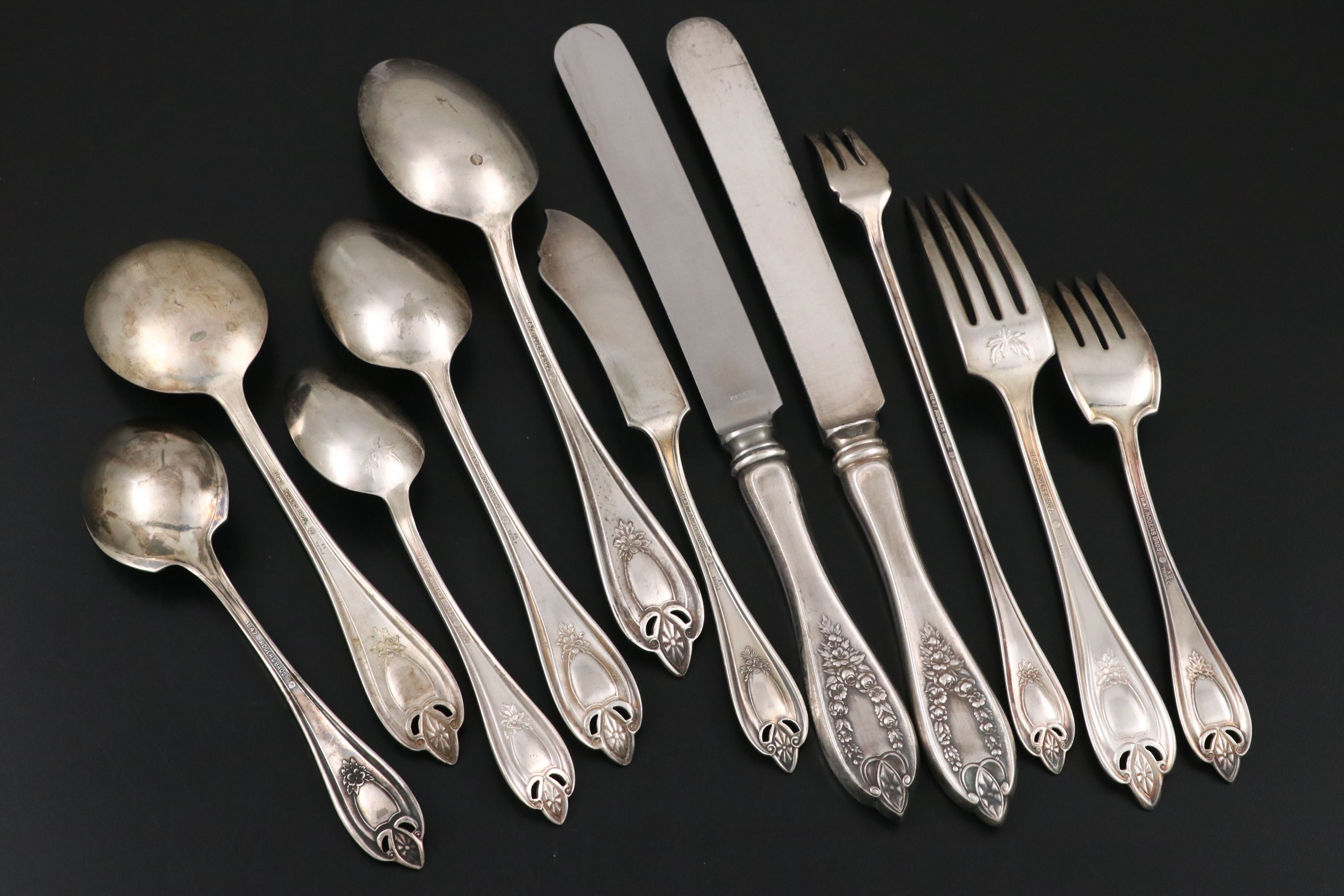 Rogers Bros. "Old Colony" Silver Plate Flatware and Serving Utensils, 1911-1973