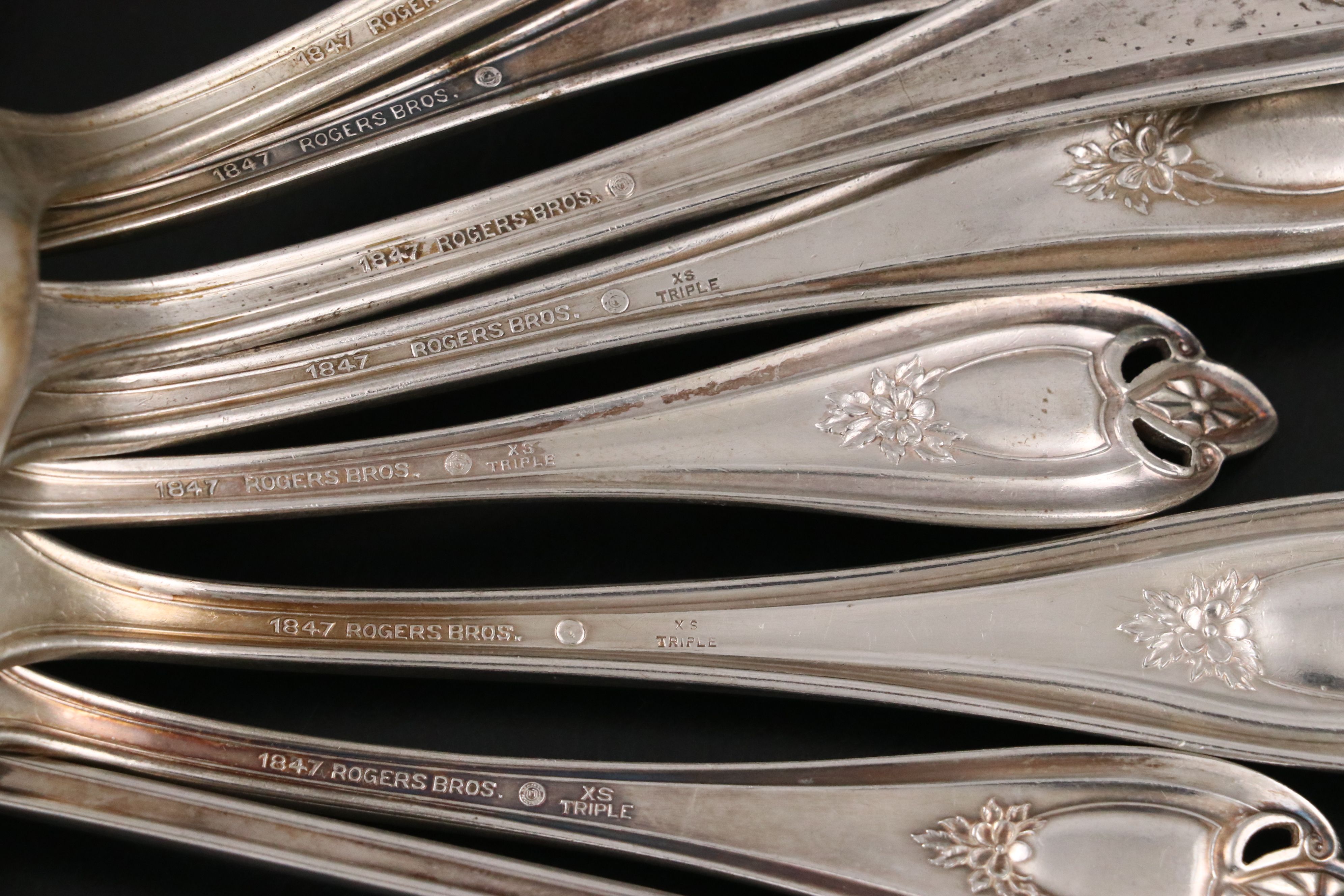 Rogers Bros. "Old Colony" Silver Plate Flatware and Serving Utensils, 1911-1973