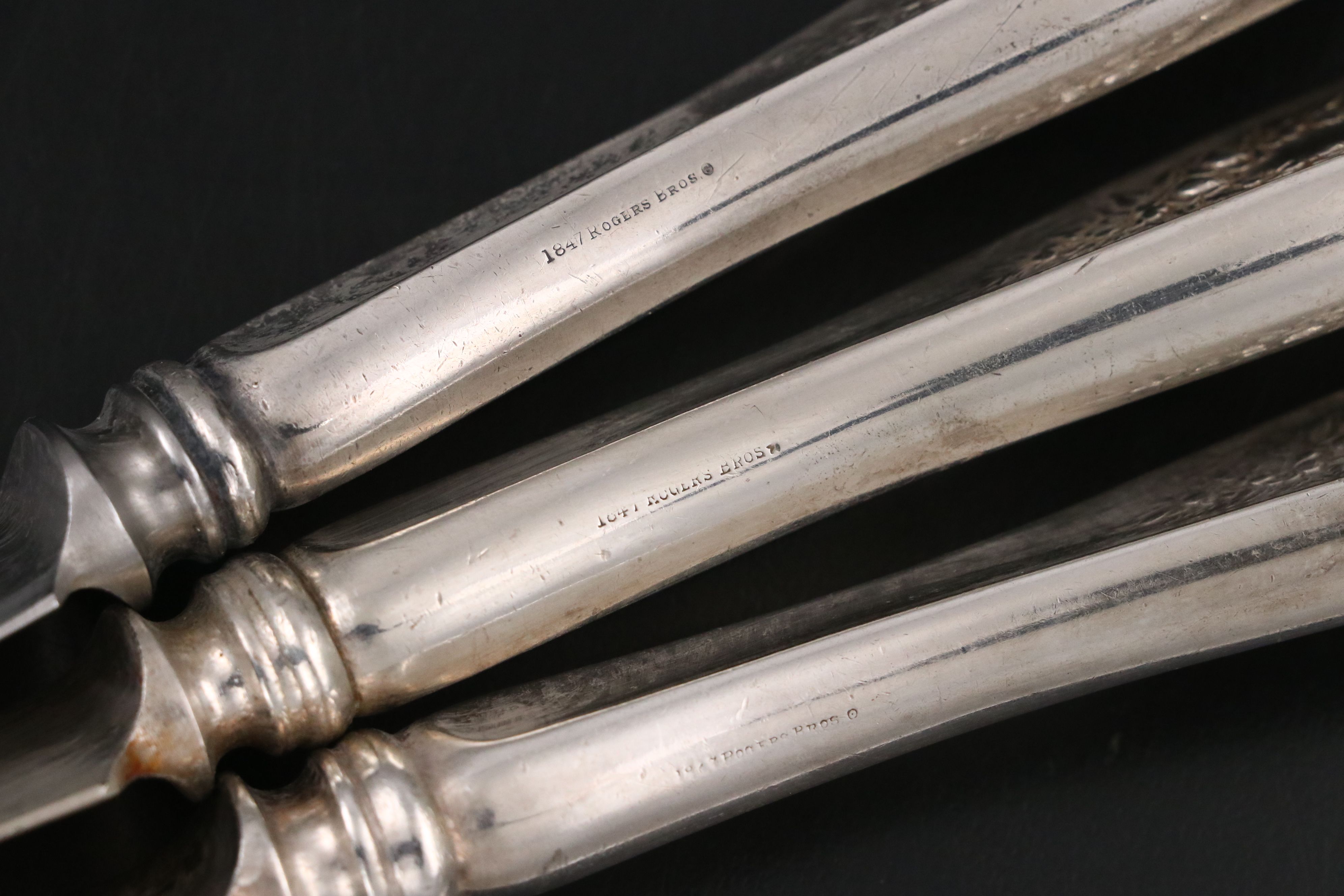 Rogers Bros. "Old Colony" Silver Plate Flatware and Serving Utensils, 1911-1973