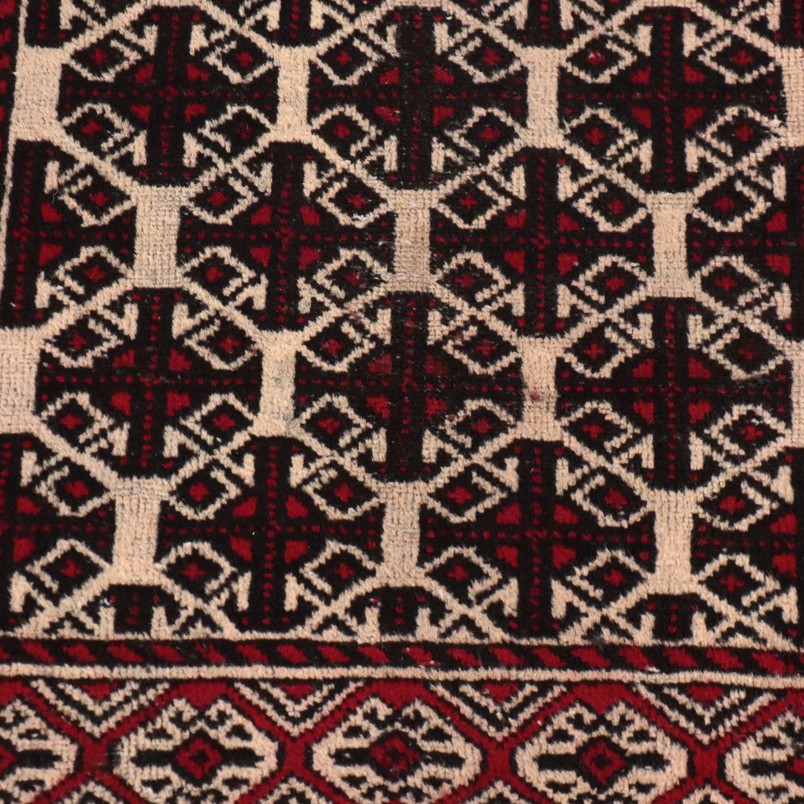 4' x 6'5 Hand-Knotted Afghan Baluch Area Rug