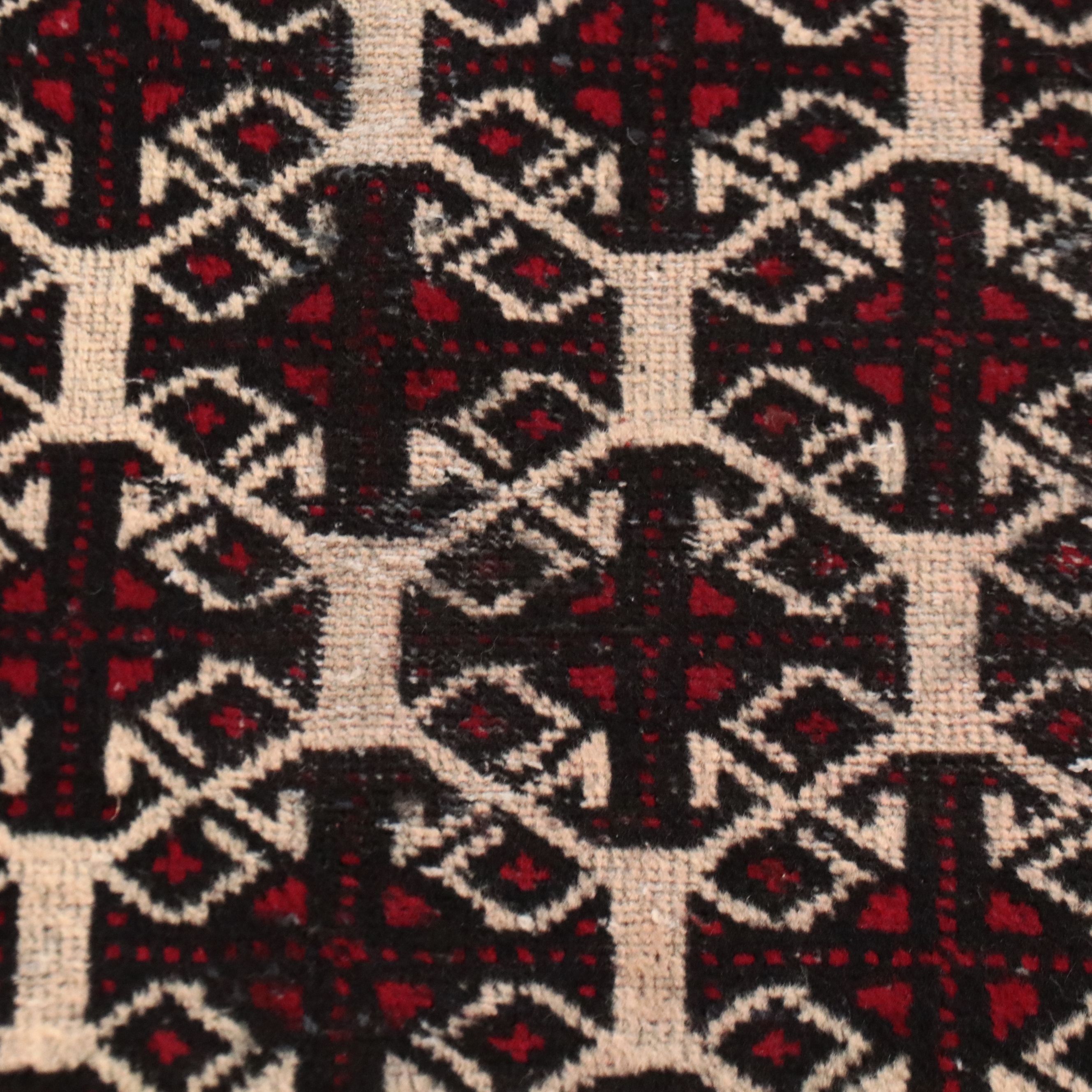 4' x 6'5 Hand-Knotted Afghan Baluch Area Rug