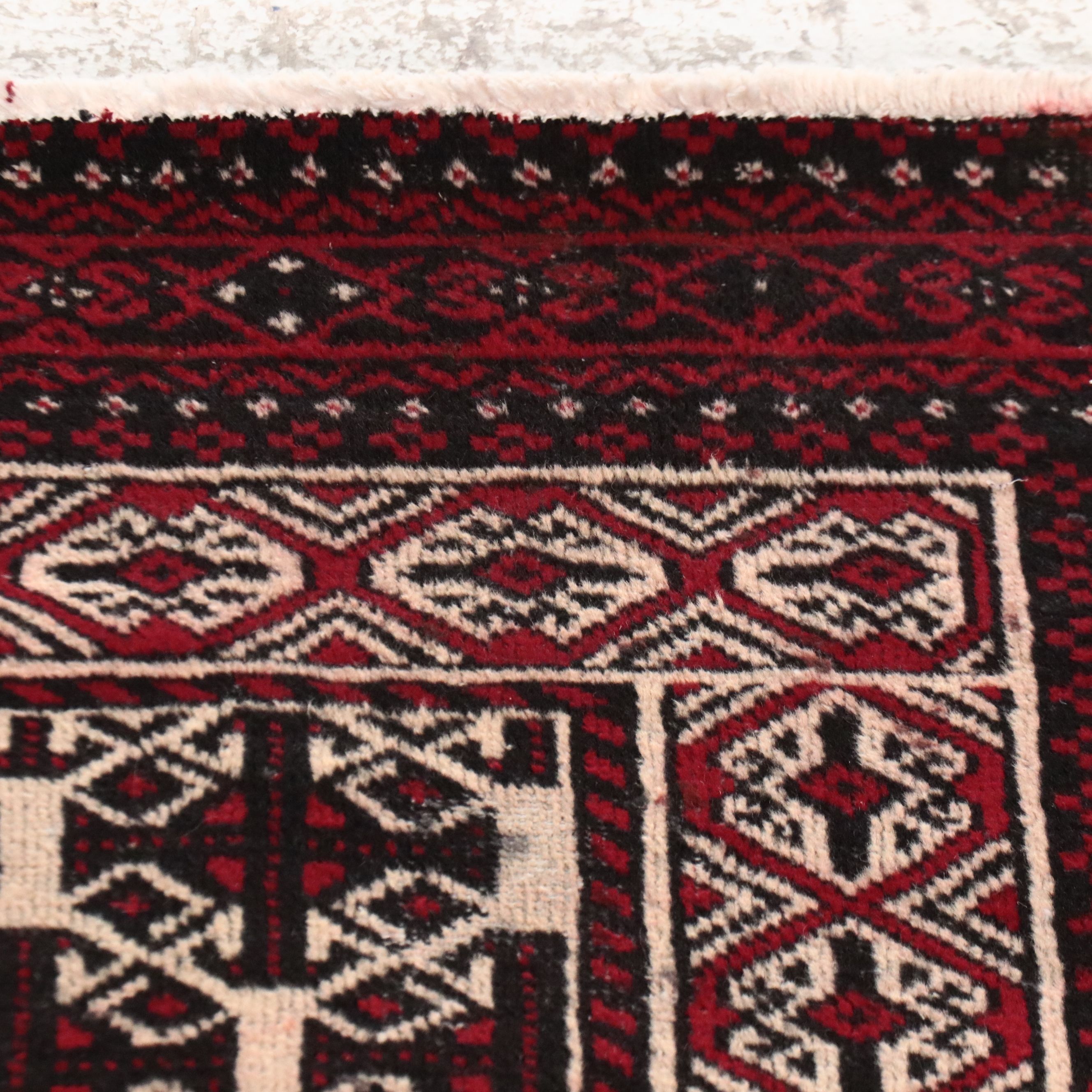 4' x 6'5 Hand-Knotted Afghan Baluch Area Rug