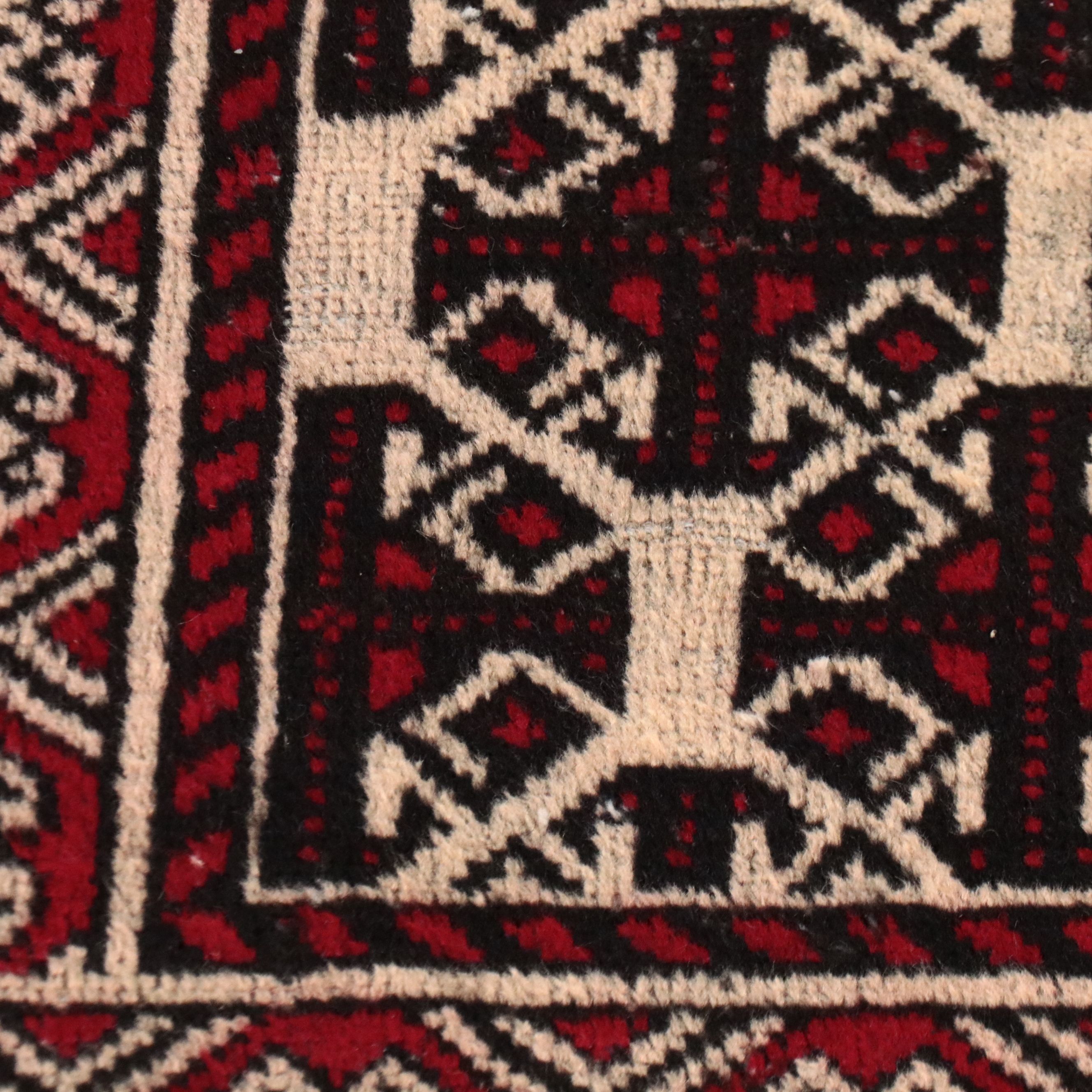 4' x 6'5 Hand-Knotted Afghan Baluch Area Rug