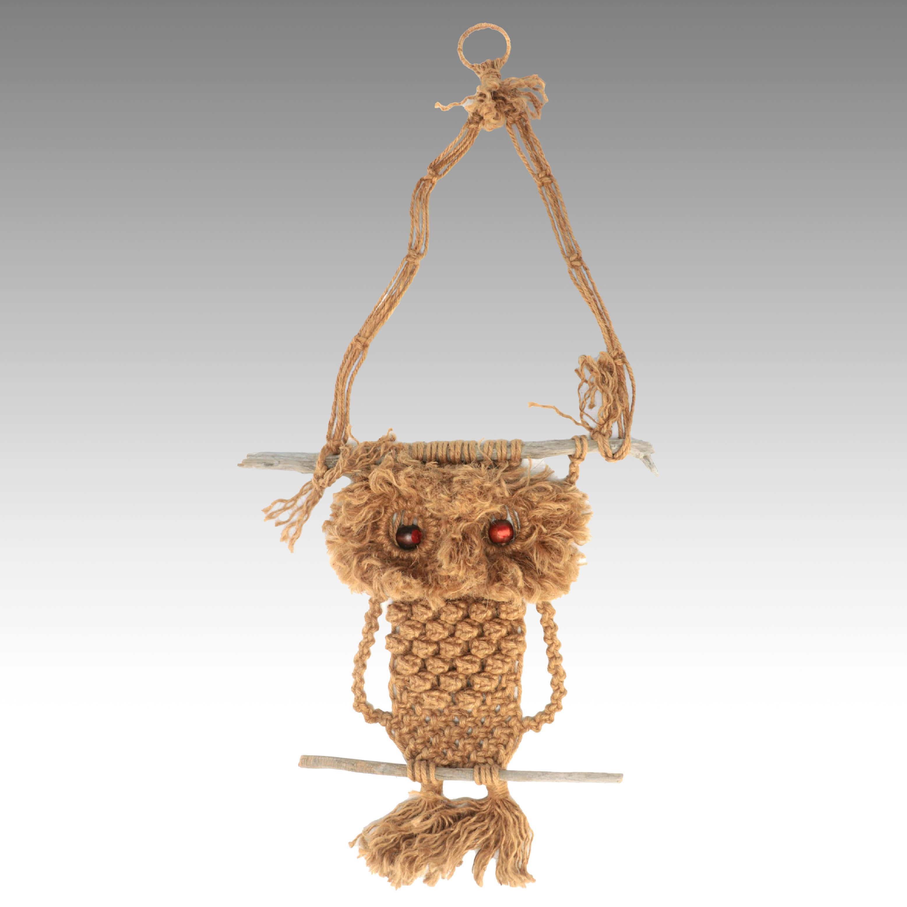 Jute Macrame Owl Wall Hanging
