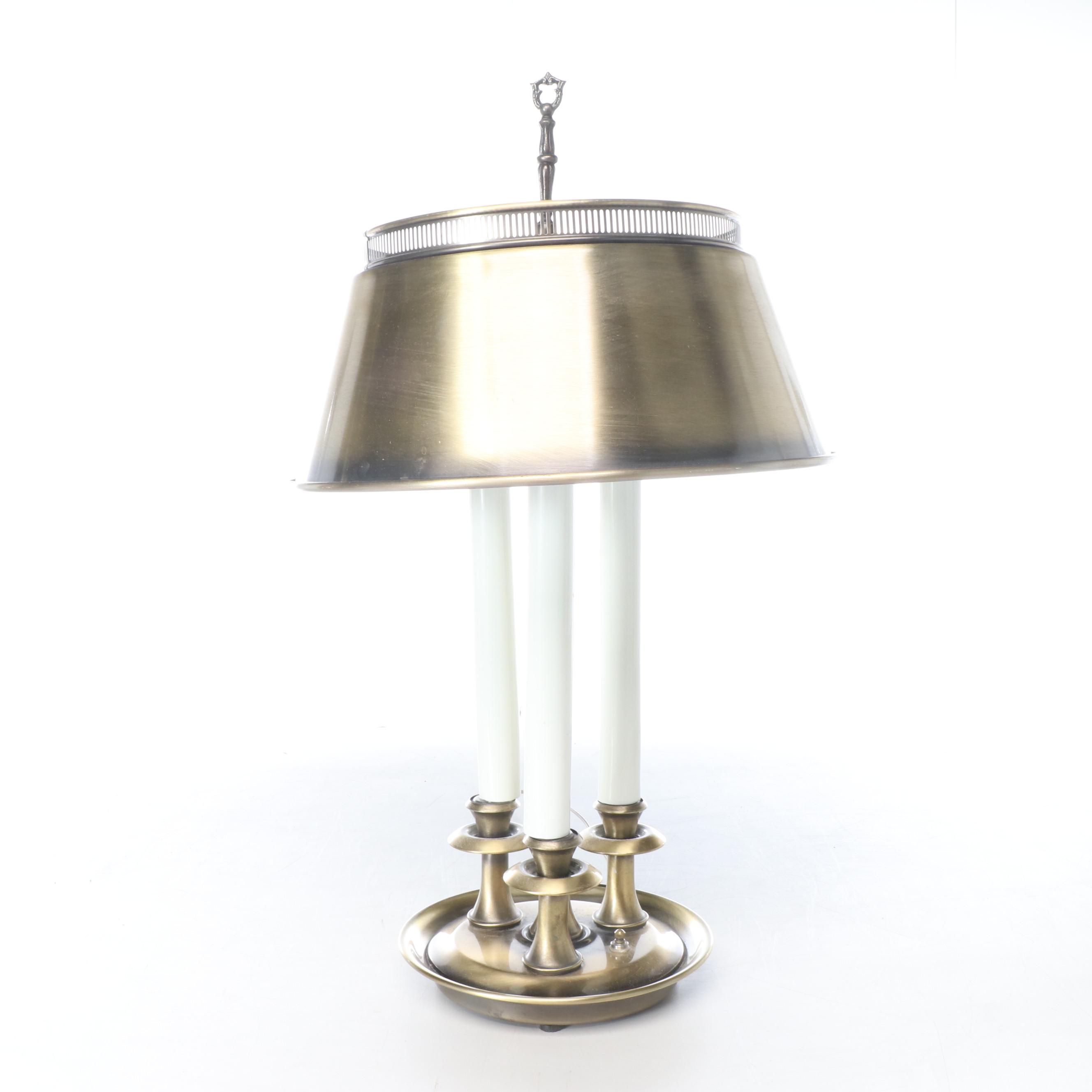 Stiffel Brass with Bouillotte Table Lamps, Vintage