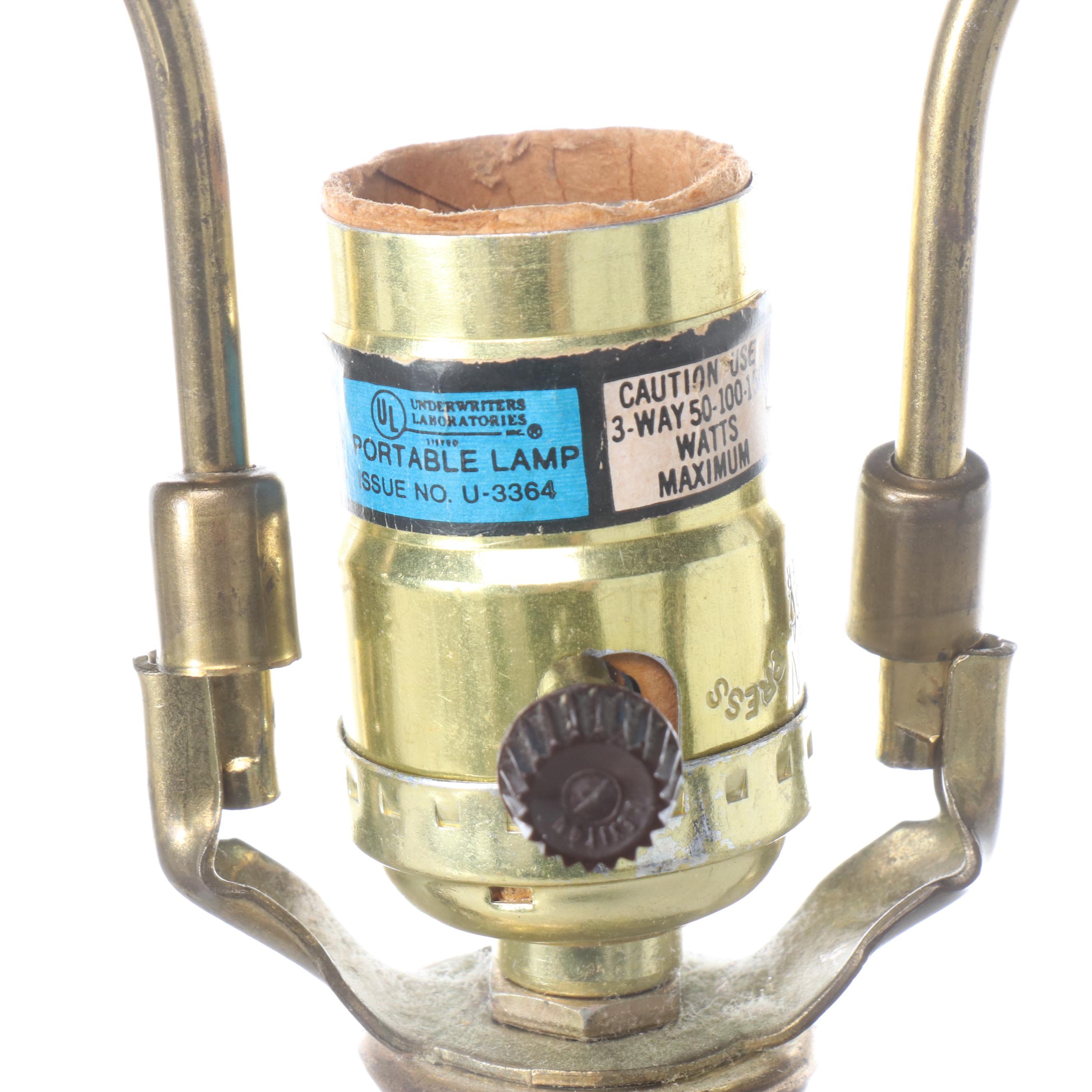 Stiffel Brass with Bouillotte Table Lamps, Vintage