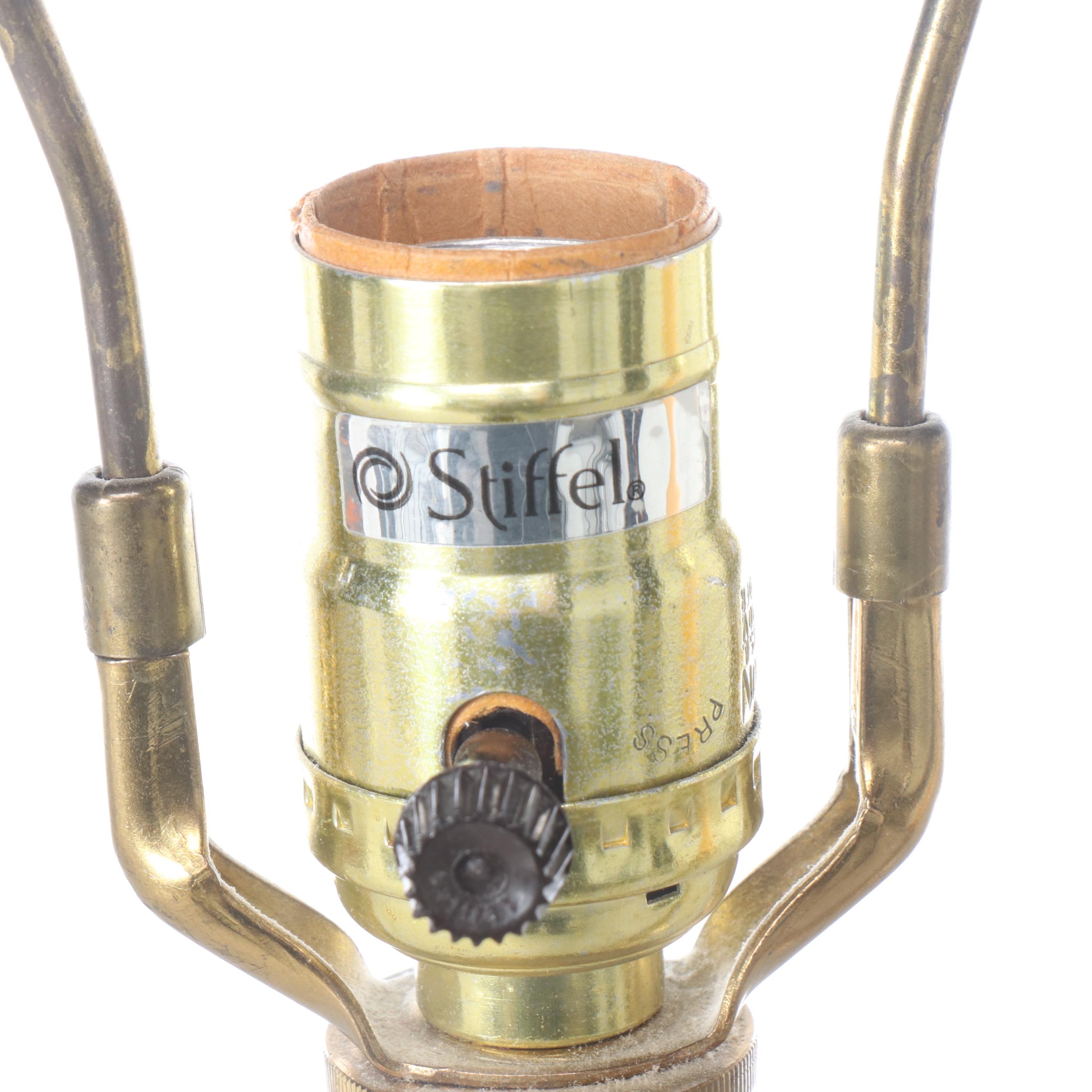 Stiffel Brass with Bouillotte Table Lamps, Vintage