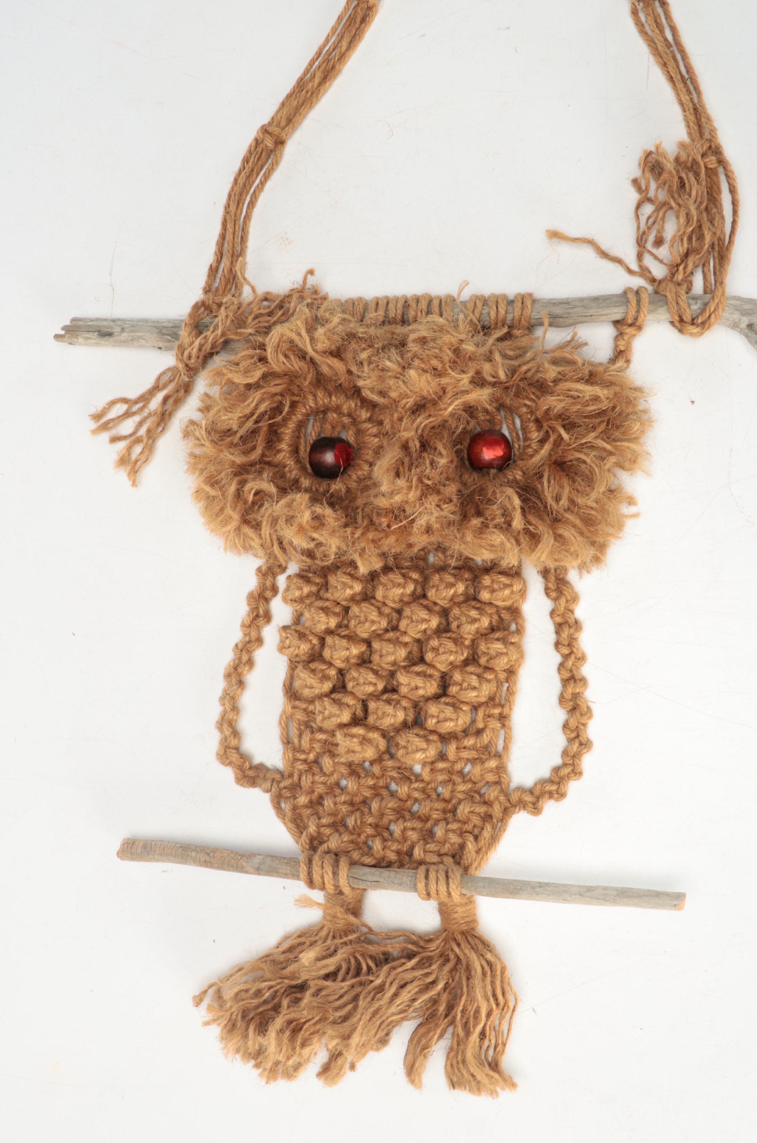 Jute Macrame Owl Wall Hanging