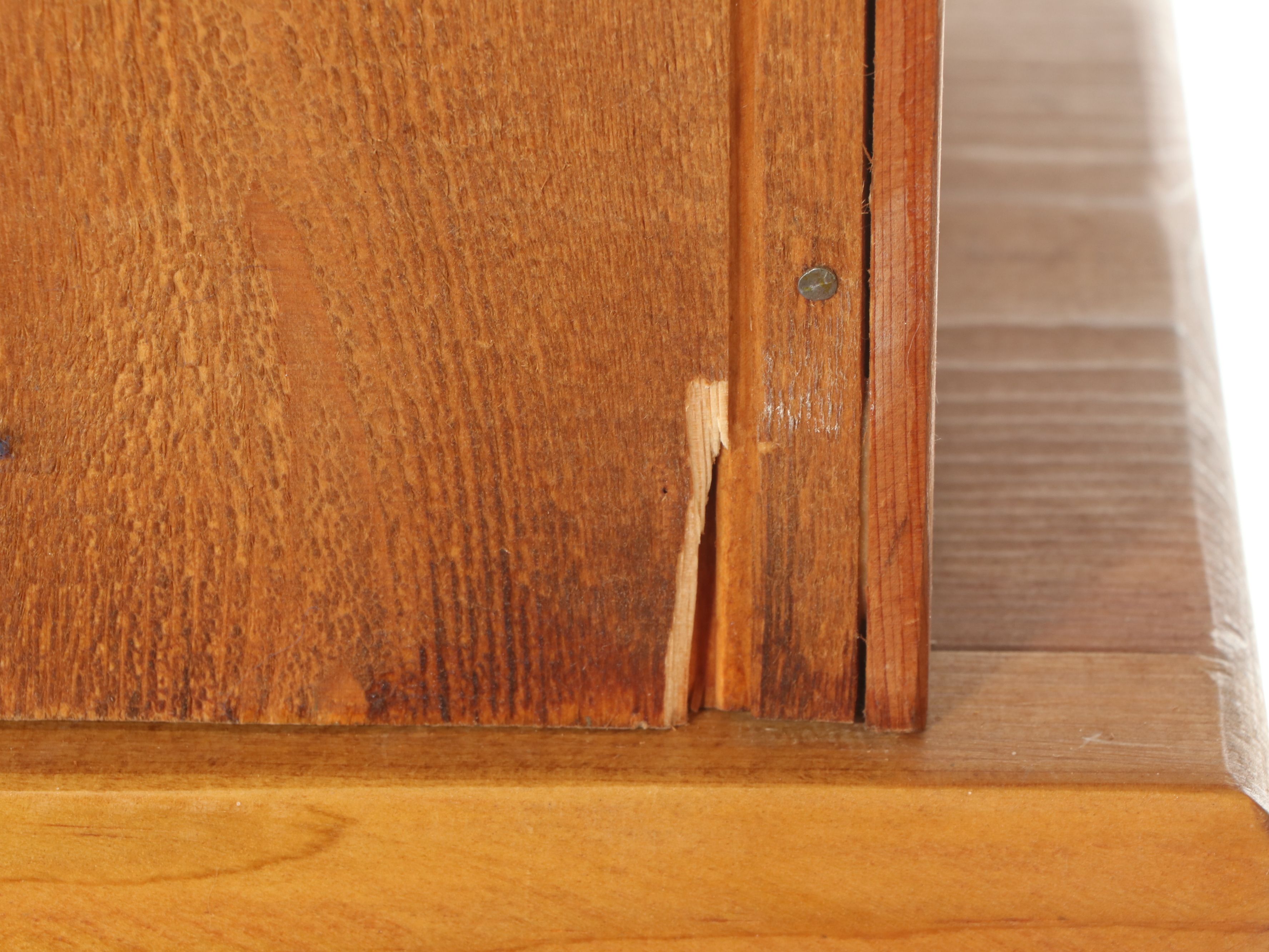 Edwin L Werner Paint Decorated Primitive Style Pine Hutch, 1994