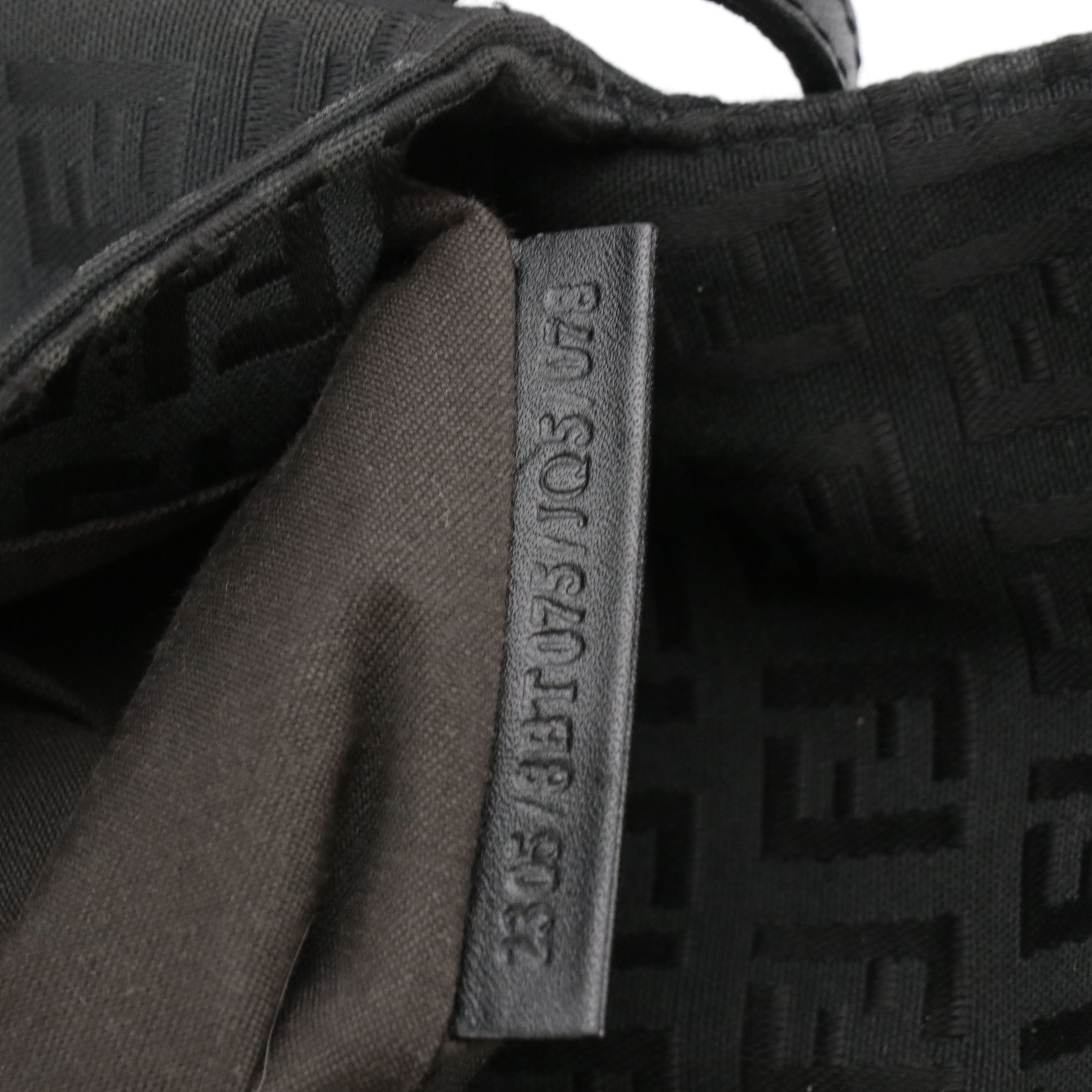 Fendi Front Flap Crossbody Bag in Black Zucchino Canvas and Leather Trim