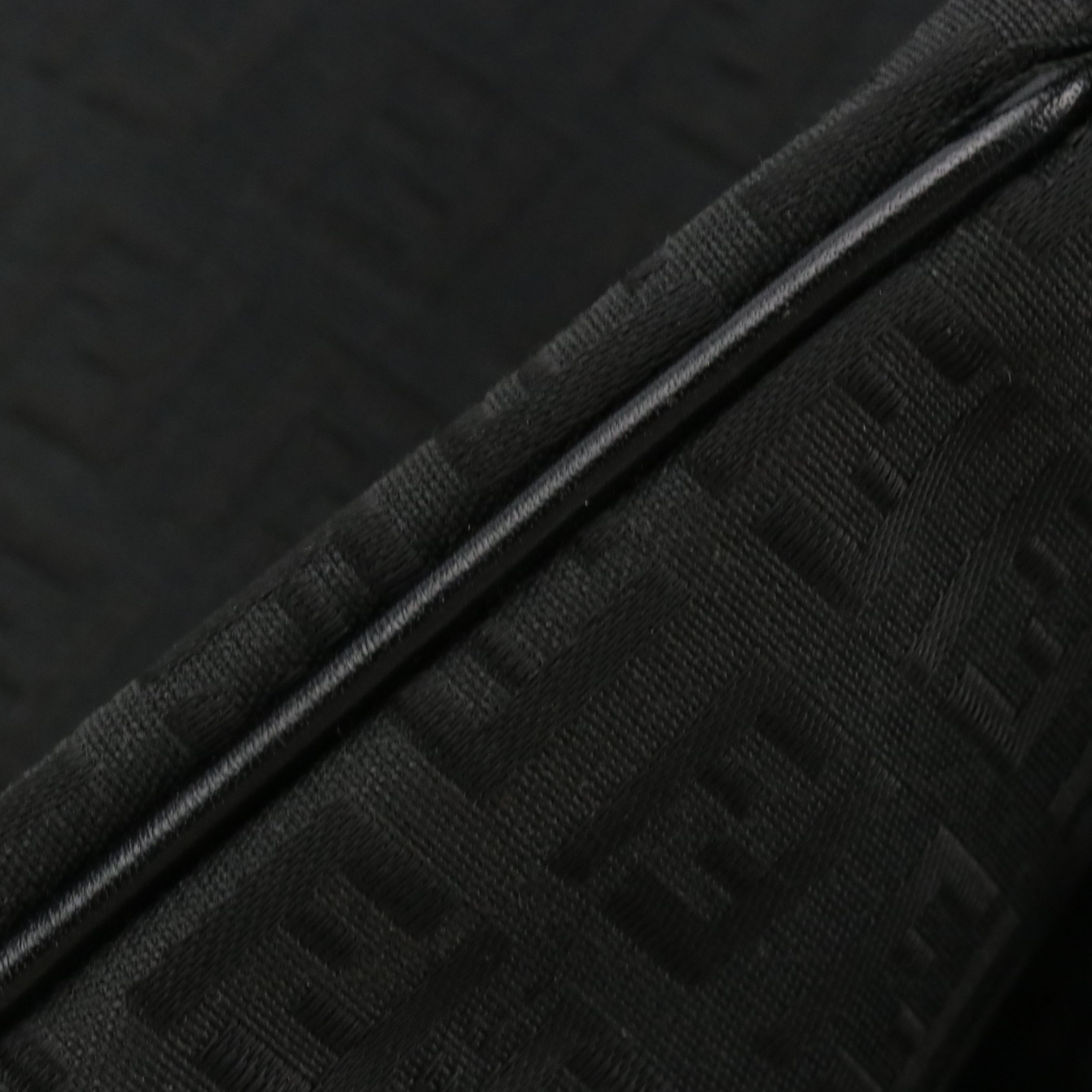 Fendi Front Flap Crossbody Bag in Black Zucchino Canvas and Leather Trim