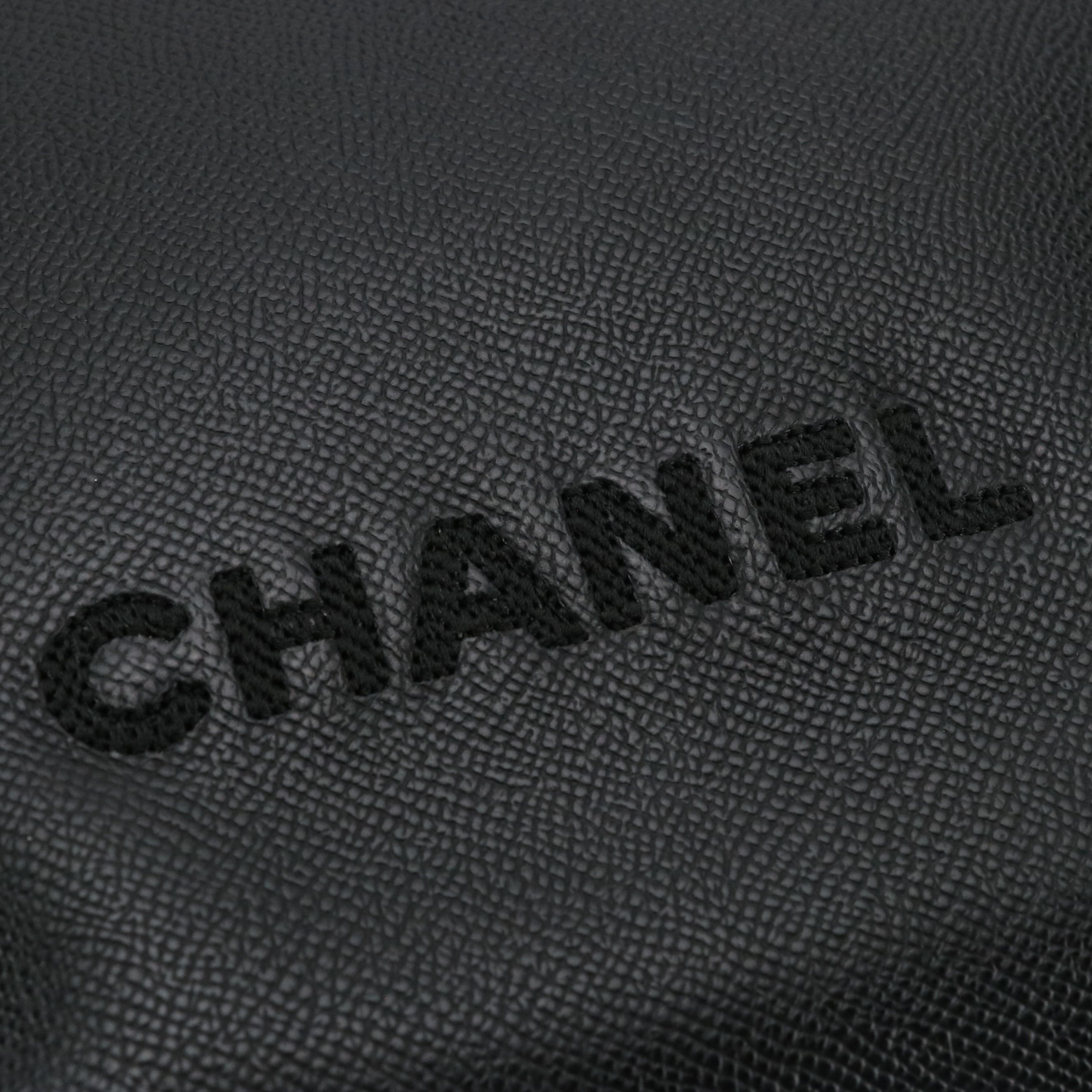 Chanel Black Caviar Leather Shoulder Tote