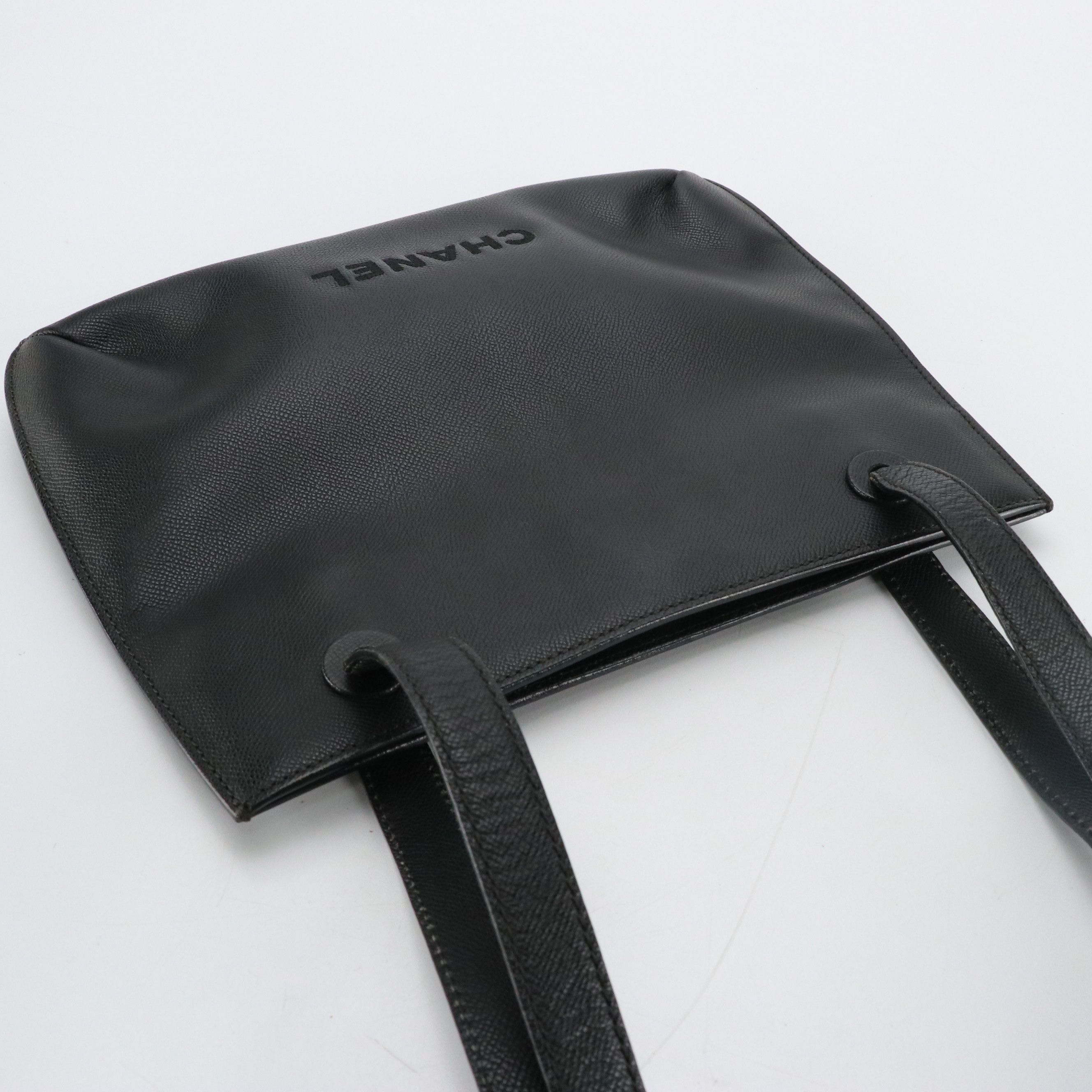 Chanel Black Caviar Leather Shoulder Tote