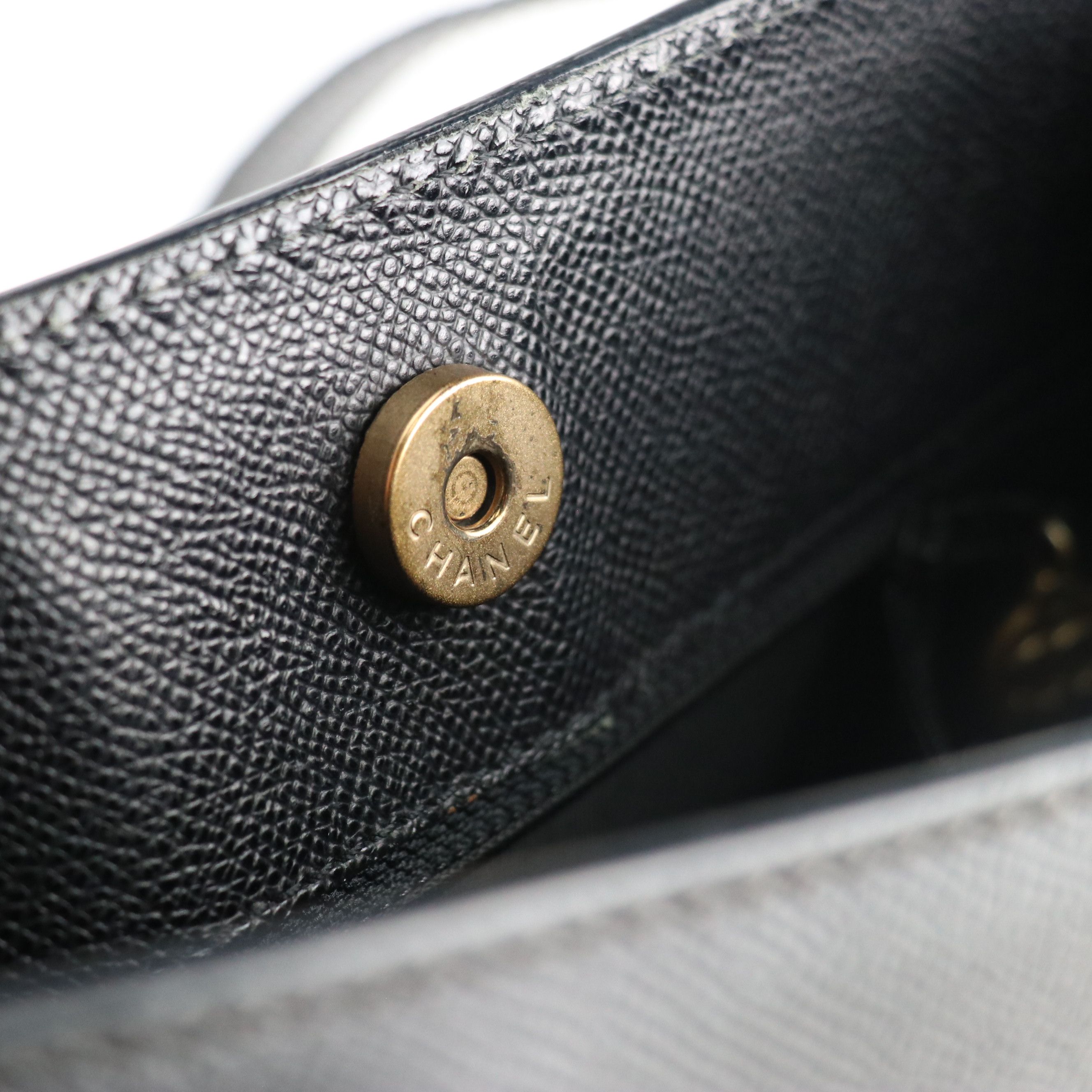 Chanel Black Caviar Leather Shoulder Tote