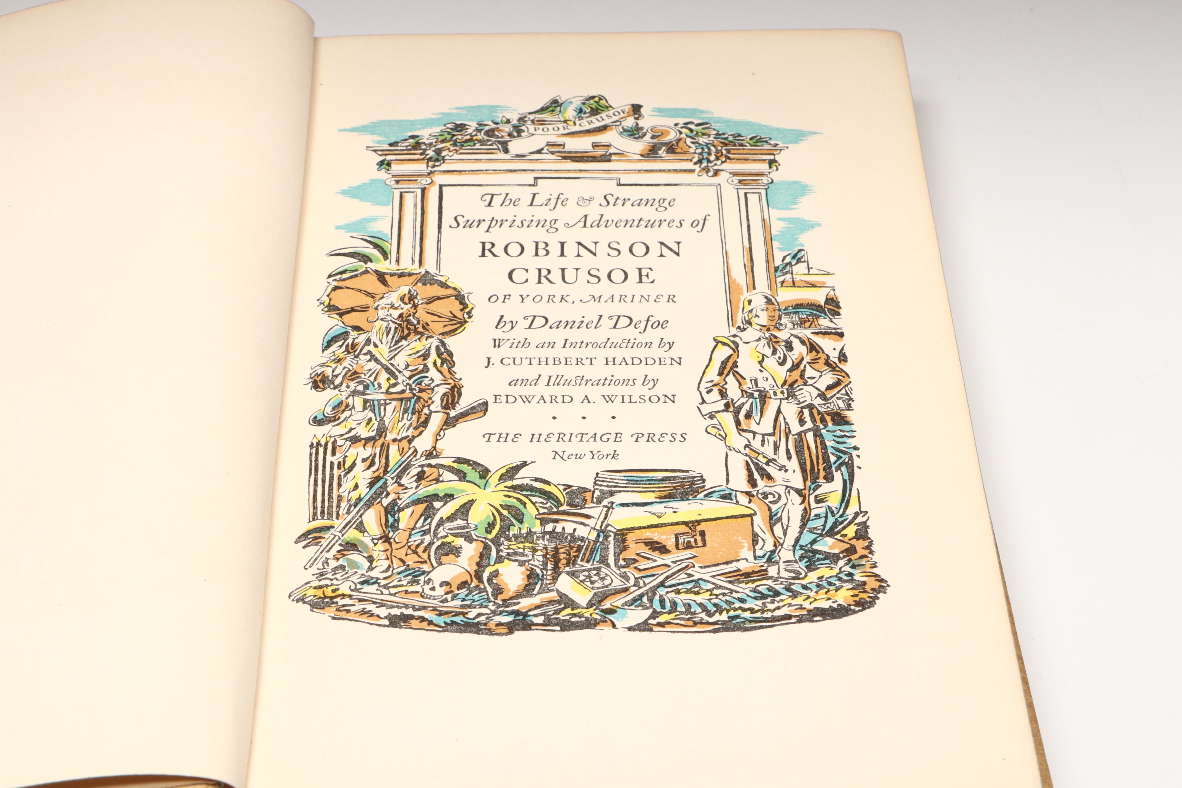 Edward A. Wilson Illustrated "Robinson Crusoe" by Daniel Defoe and More Books