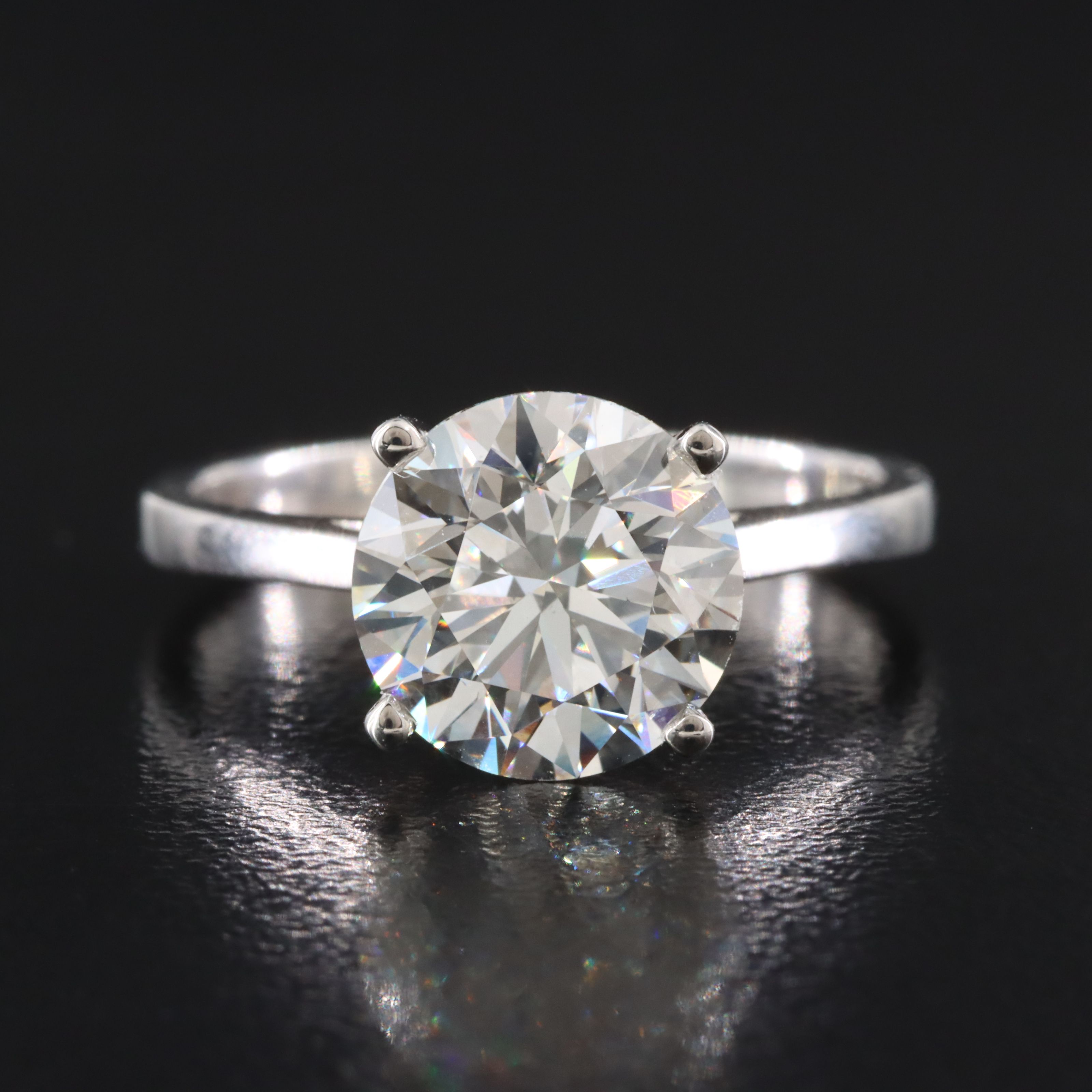 14K 2.89 CT Lab Grown Diamond Solitaire Ring with IGI Report