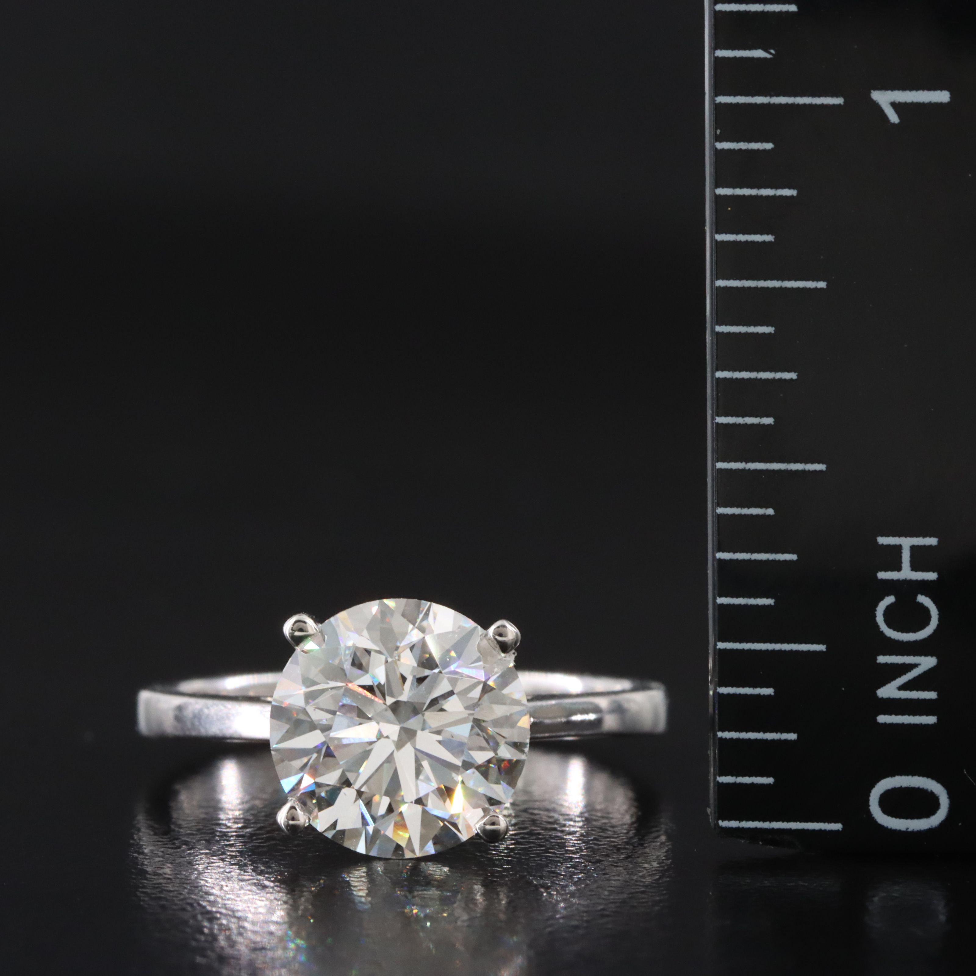 14K 2.89 CT Lab Grown Diamond Solitaire Ring with IGI Report