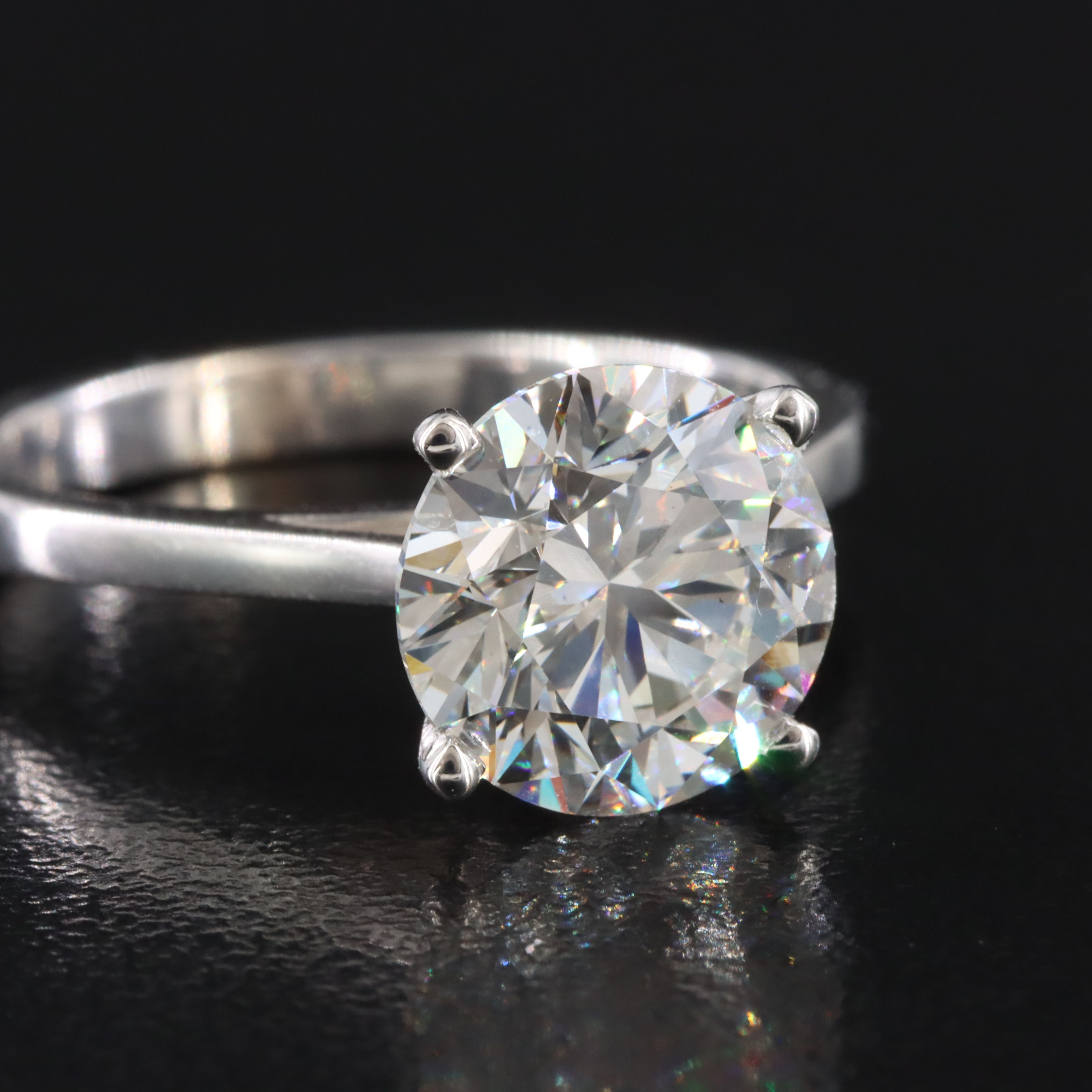 14K 2.89 CT Lab Grown Diamond Solitaire Ring with IGI Report