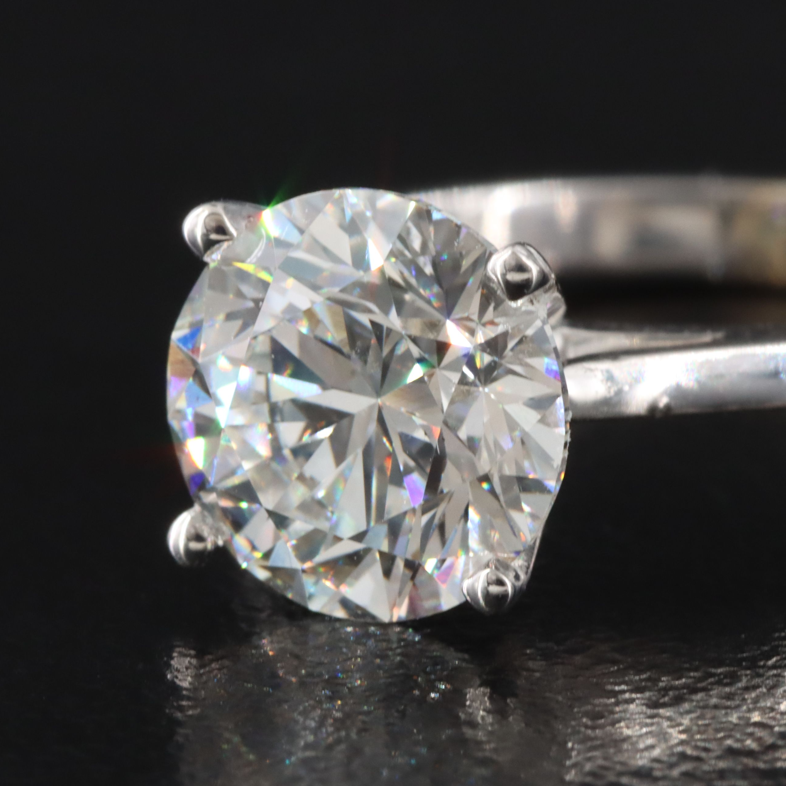 14K 2.89 CT Lab Grown Diamond Solitaire Ring with IGI Report