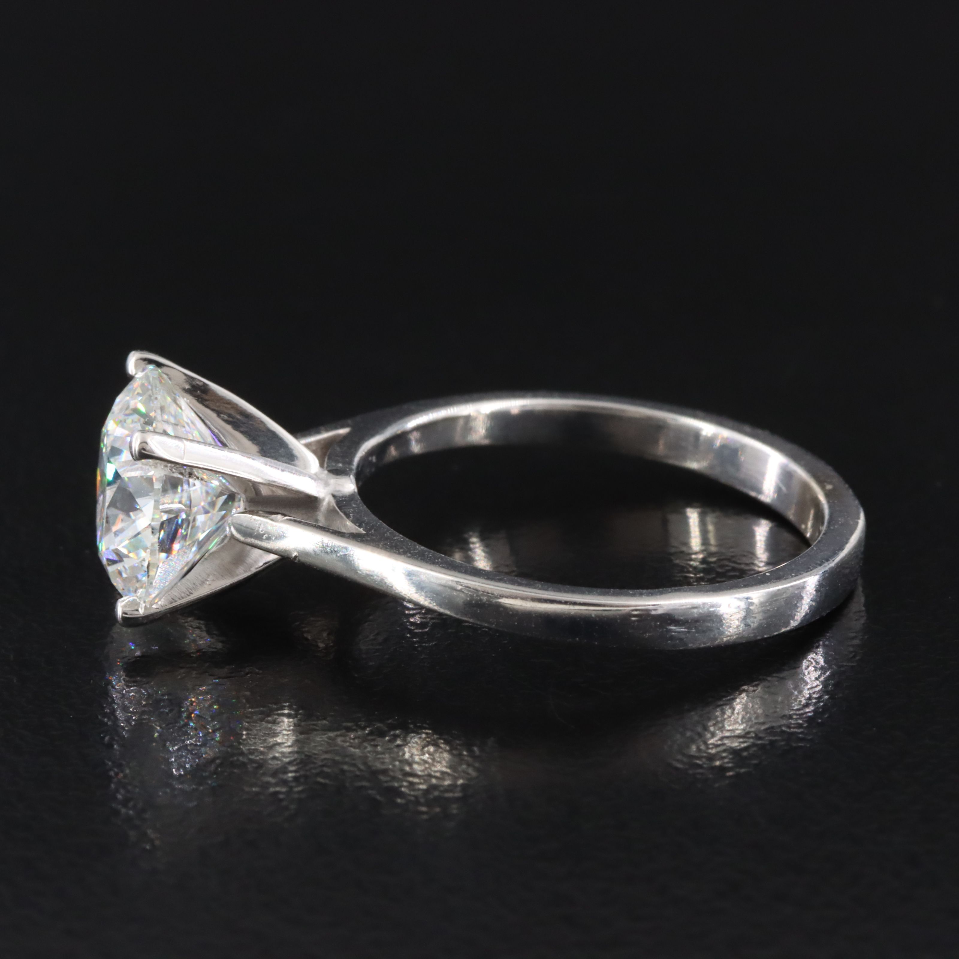 14K 2.89 CT Lab Grown Diamond Solitaire Ring with IGI Report