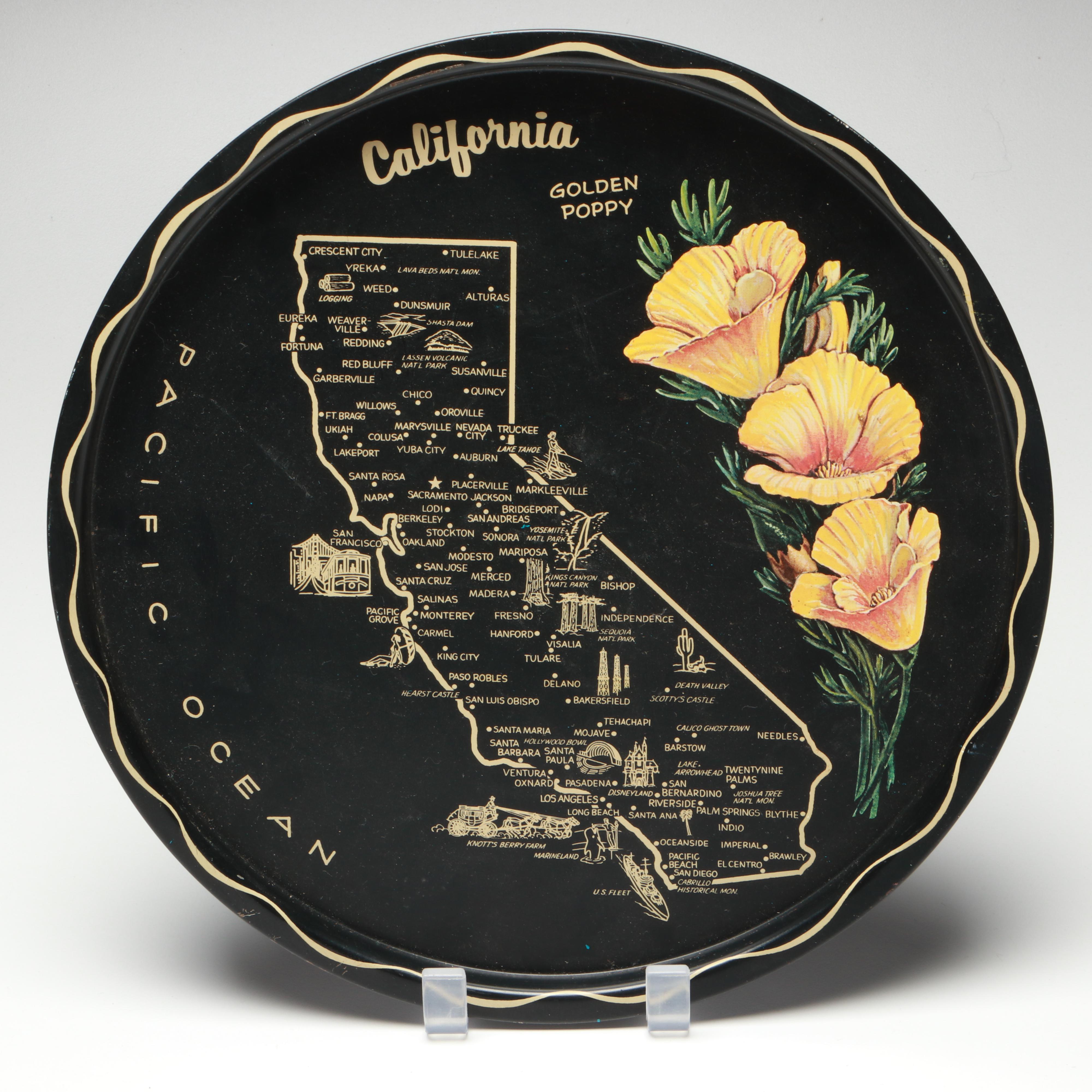 Russian Folk Art Painted Wood Vase and Spoons with Other Vintage Table Décor