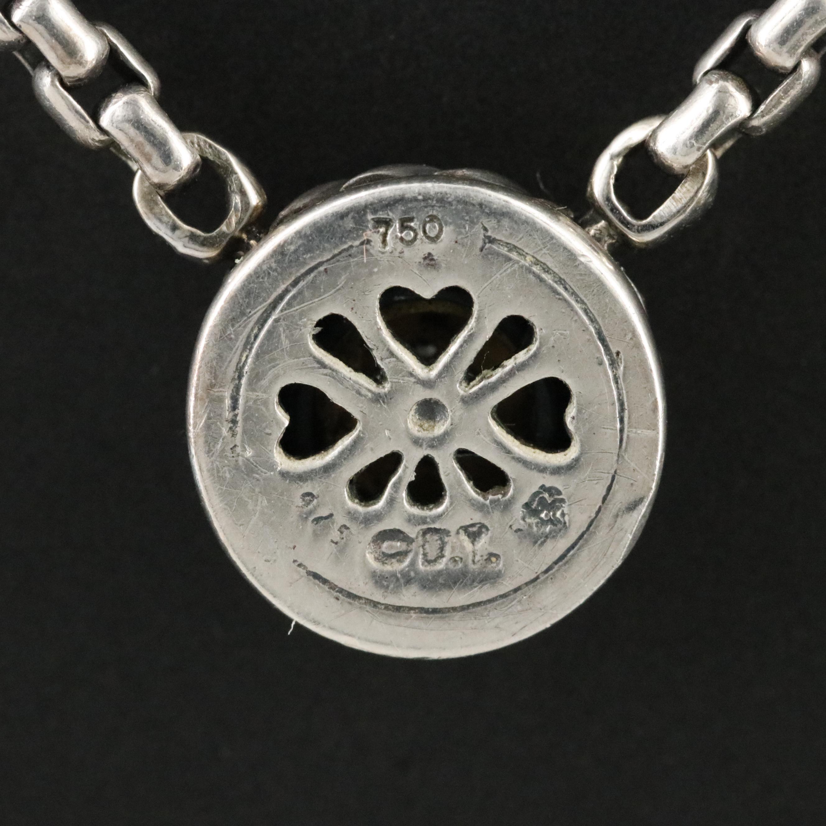 David Yurman Cookie Sterling 14K Diamond Necklace