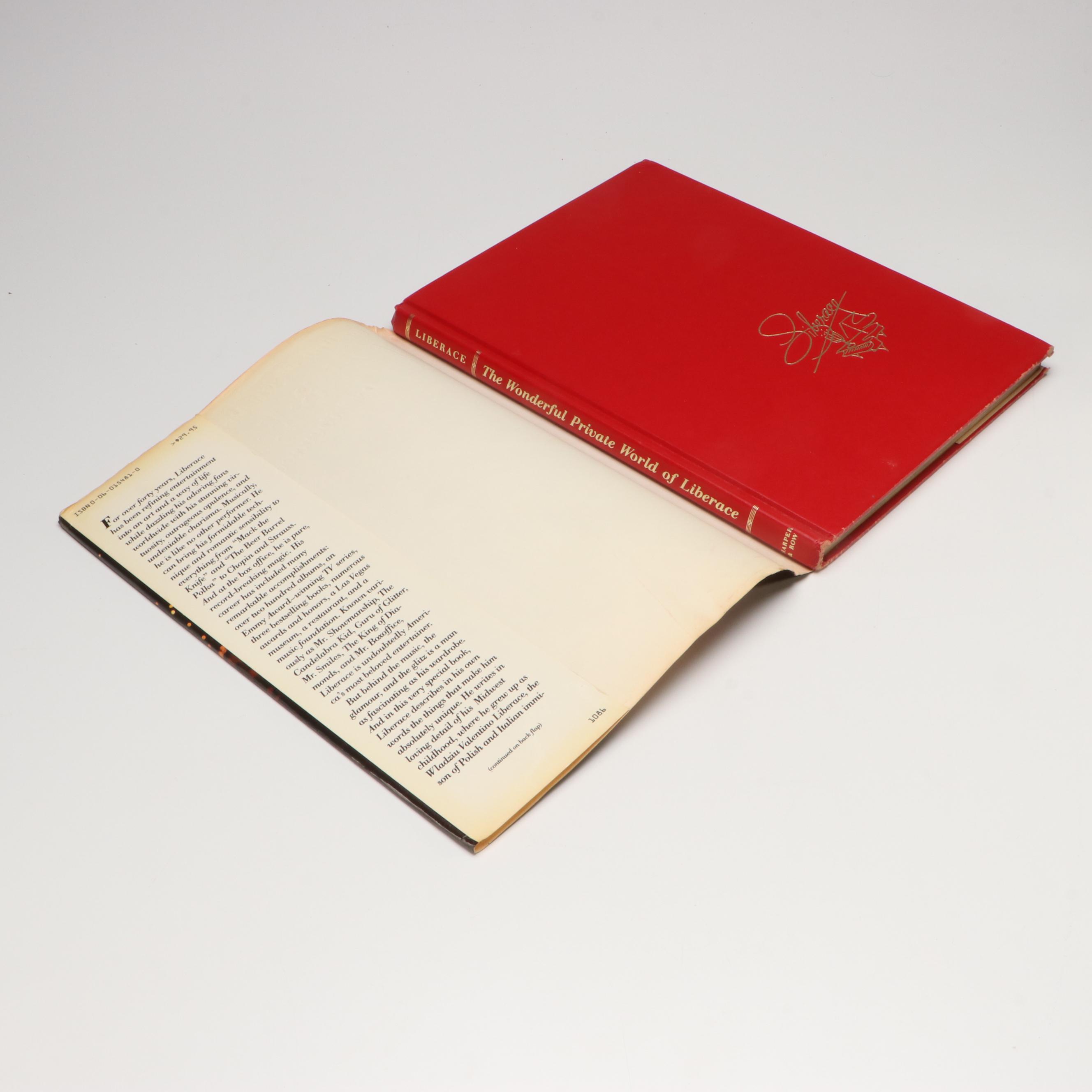 First Printing "The Wonderful Private World of Liberace" by Liberace, 1986