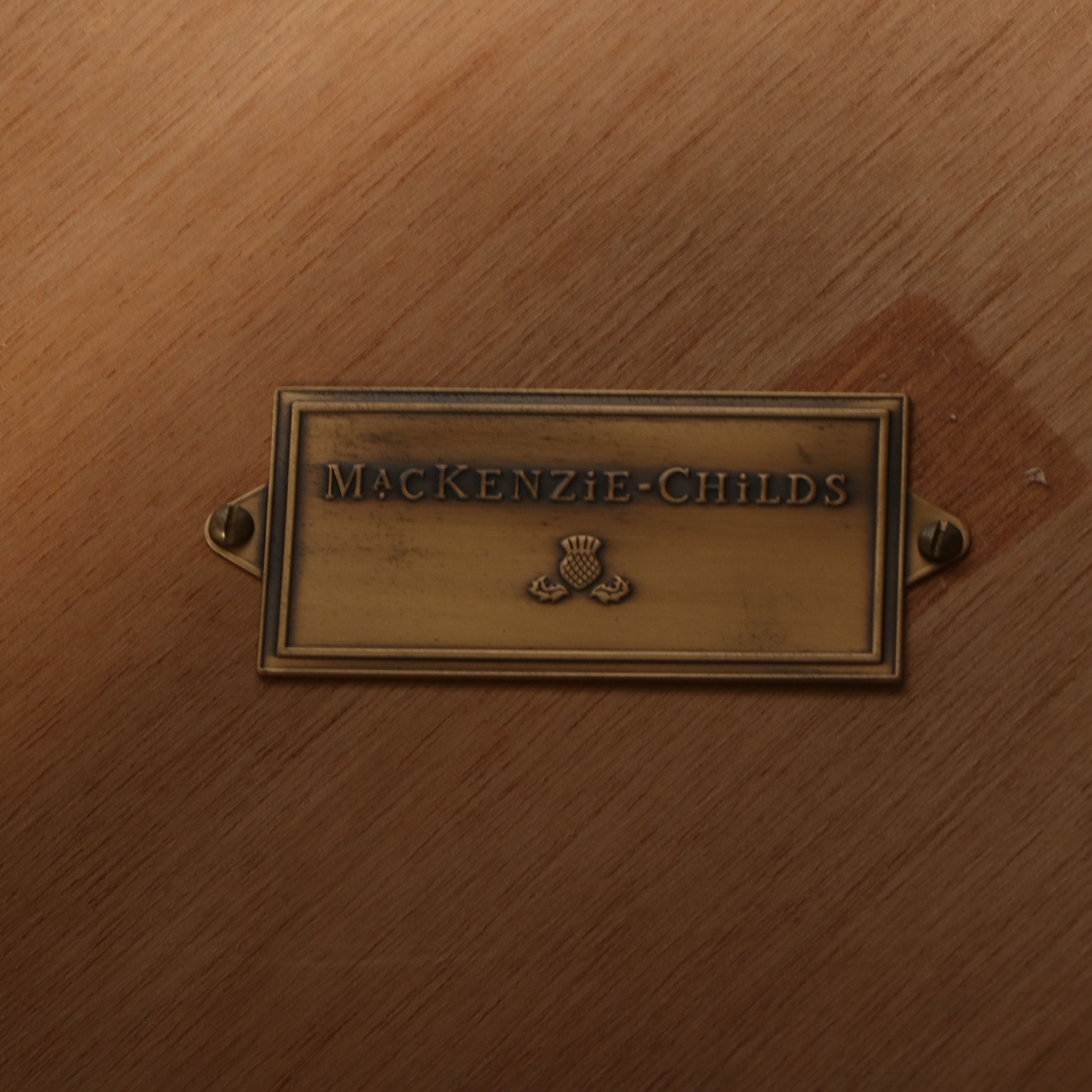 MacKenzie-Childs "On Wall Street" Upholstered Setting Seat