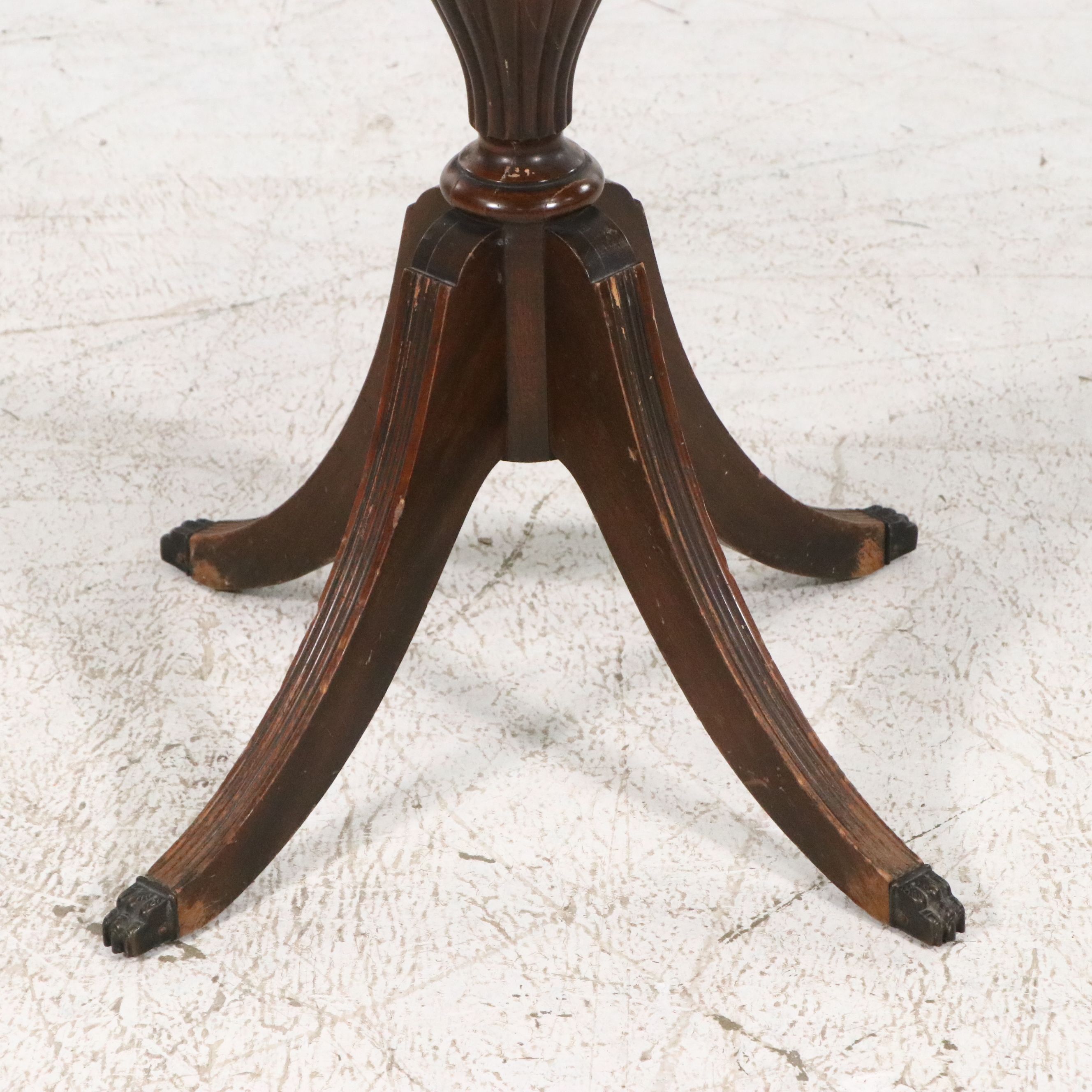 Duncan Phyfe Style Mahogany Finish Drum Table