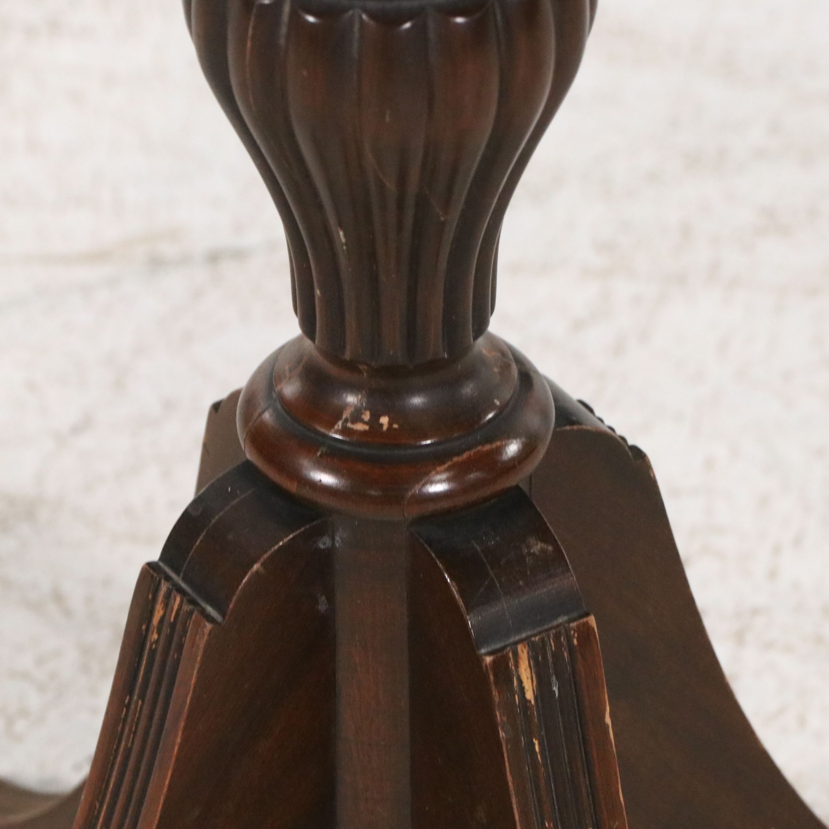 Duncan Phyfe Style Mahogany Finish Drum Table