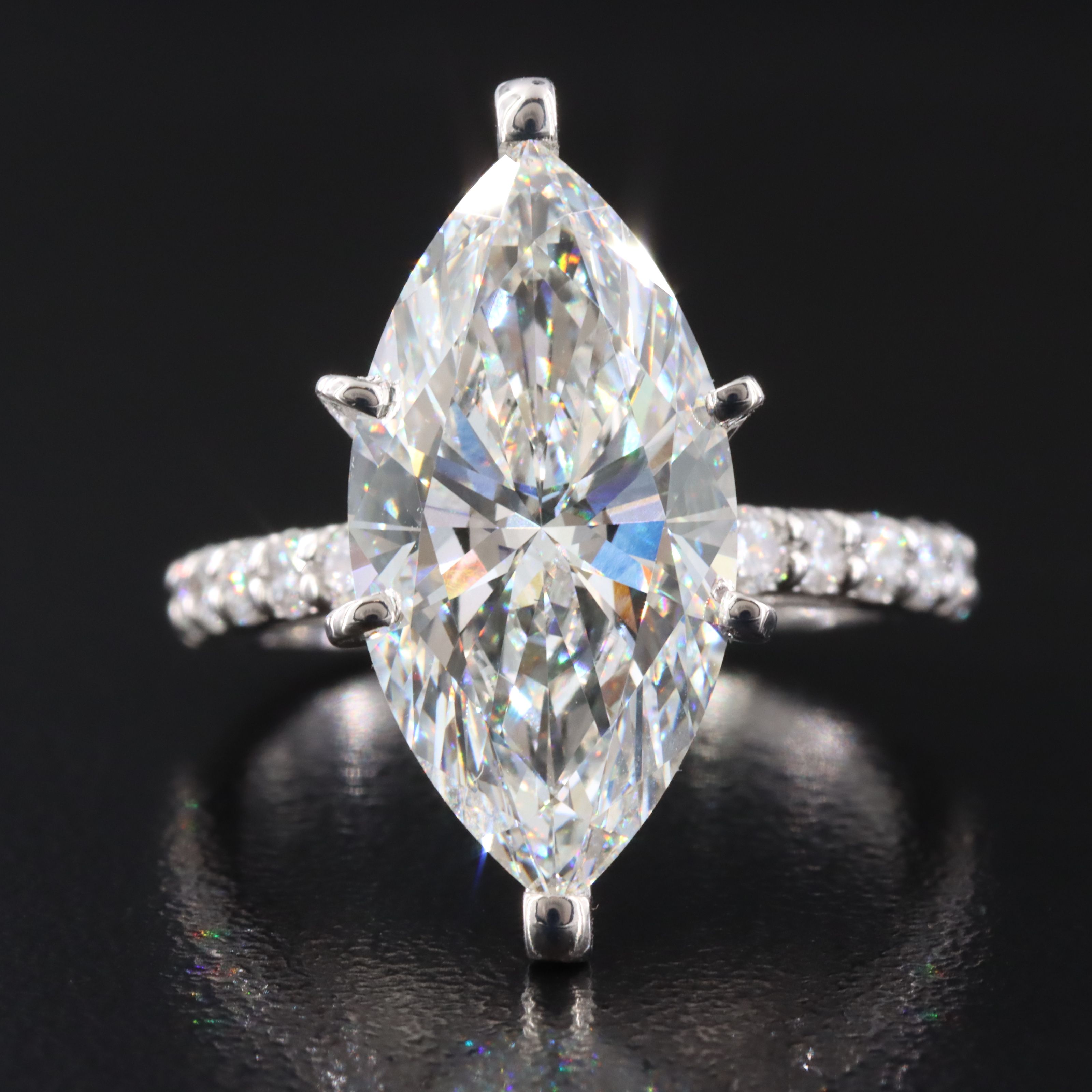 14K 6.44 CTW Lab Grown Diamond Ring with IGI Report