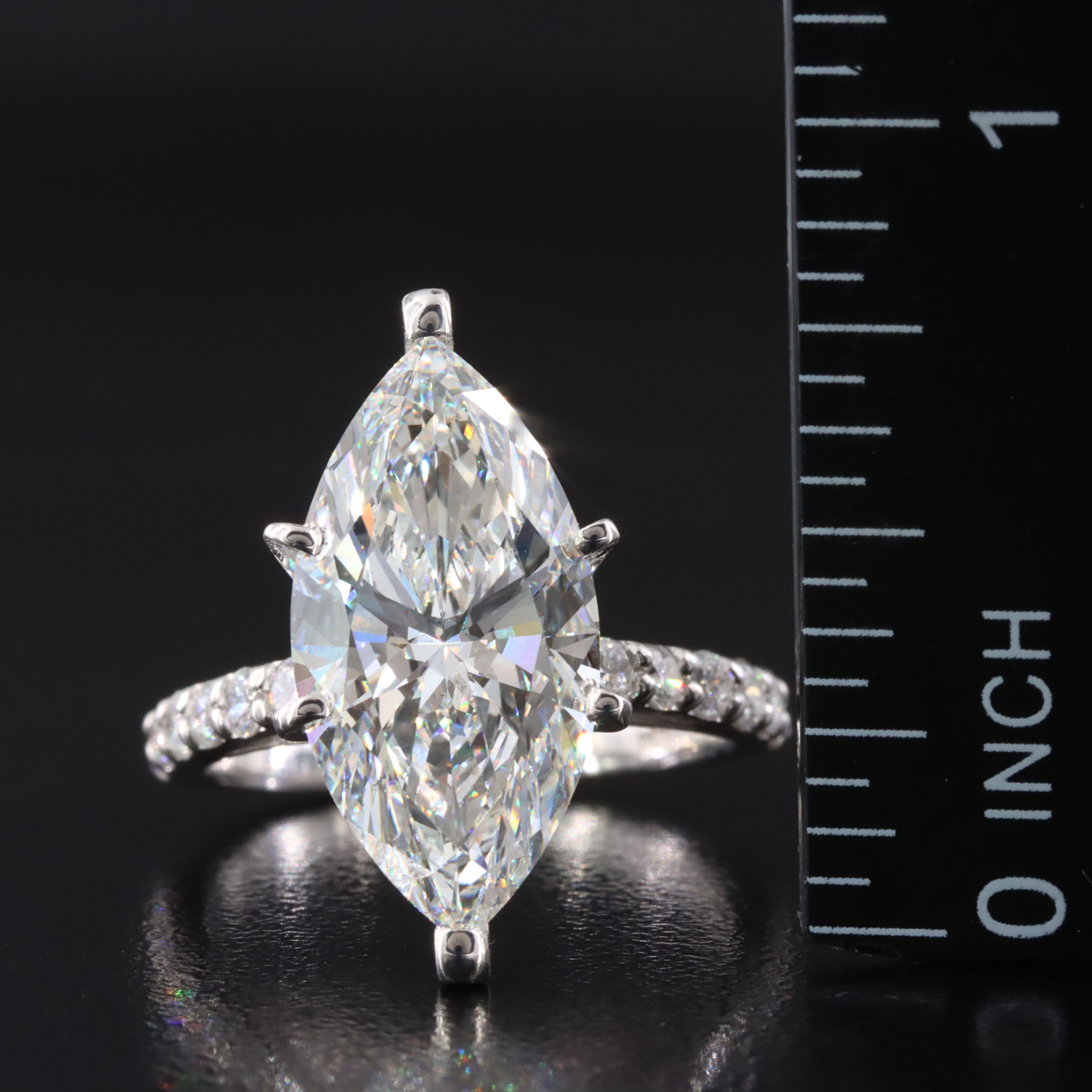 14K 6.44 CTW Lab Grown Diamond Ring with IGI Report