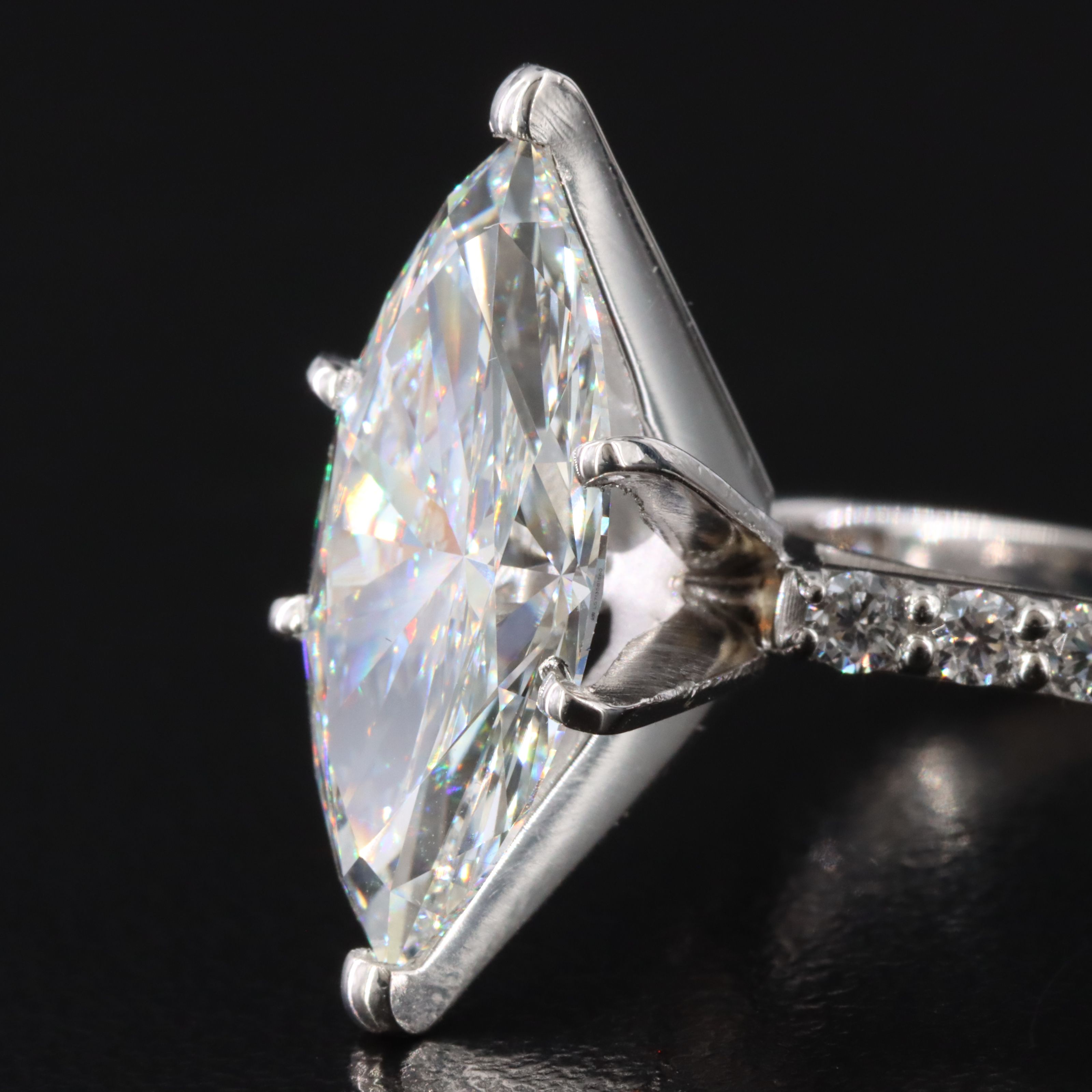 14K 6.44 CTW Lab Grown Diamond Ring with IGI Report