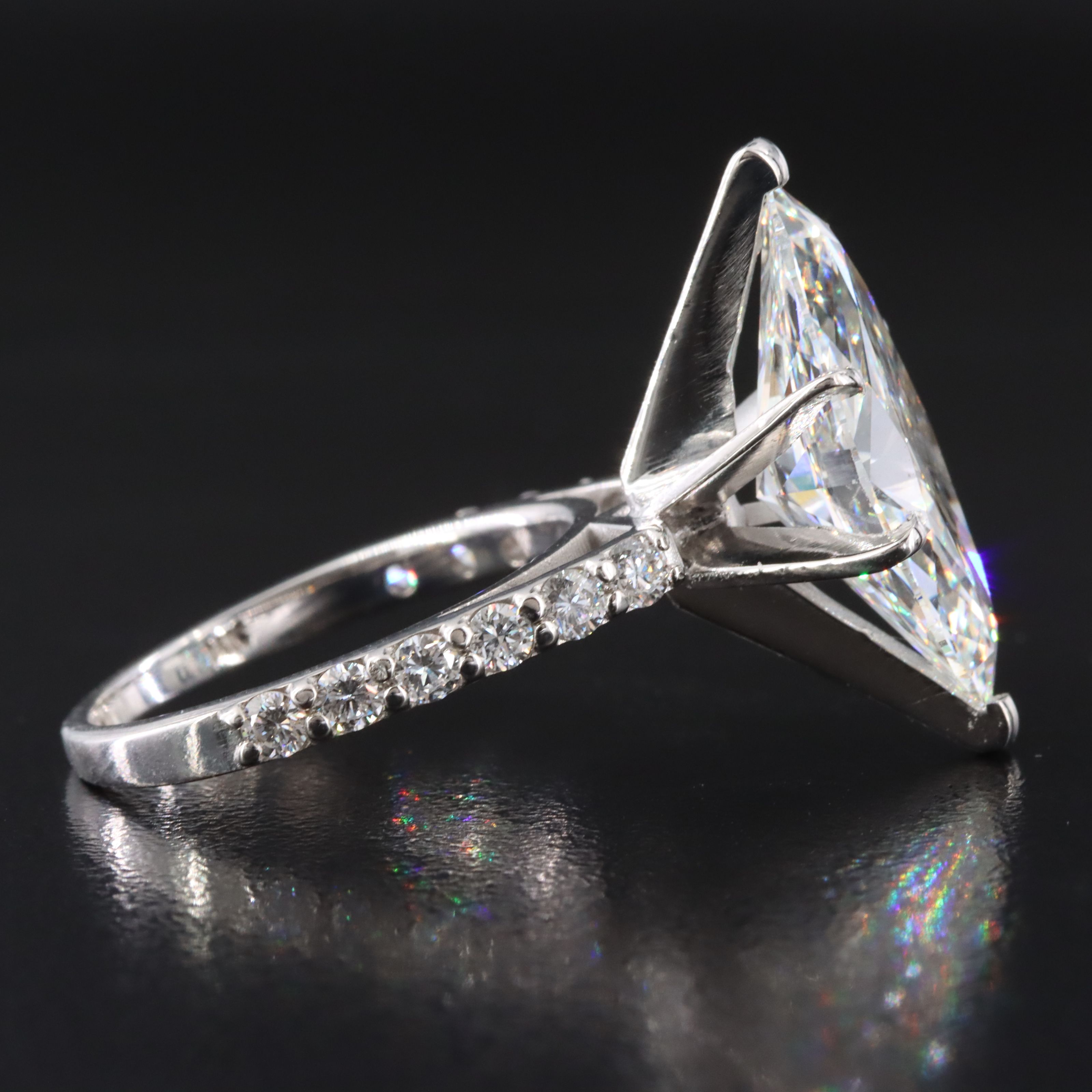 14K 6.44 CTW Lab Grown Diamond Ring with IGI Report