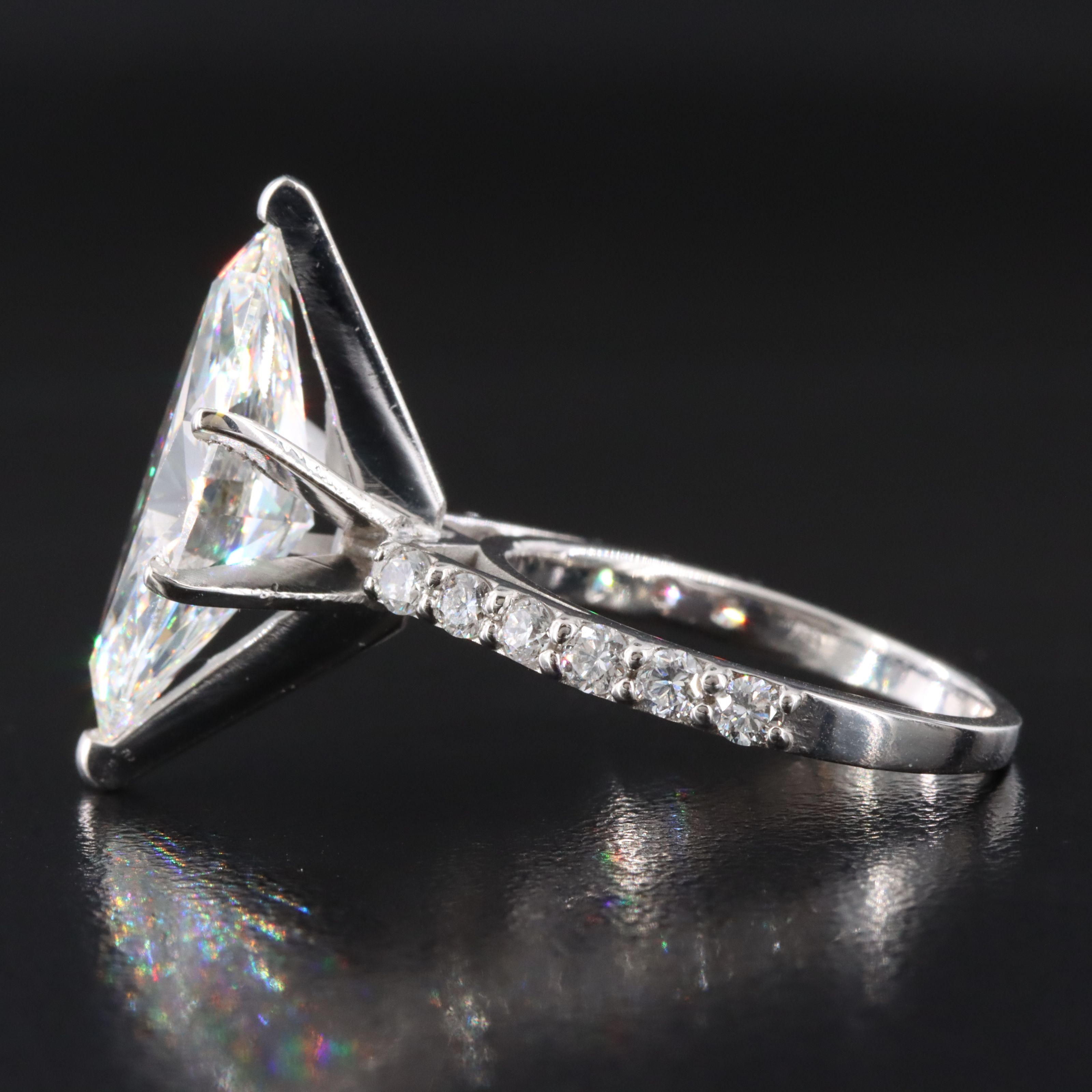 14K 6.44 CTW Lab Grown Diamond Ring with IGI Report