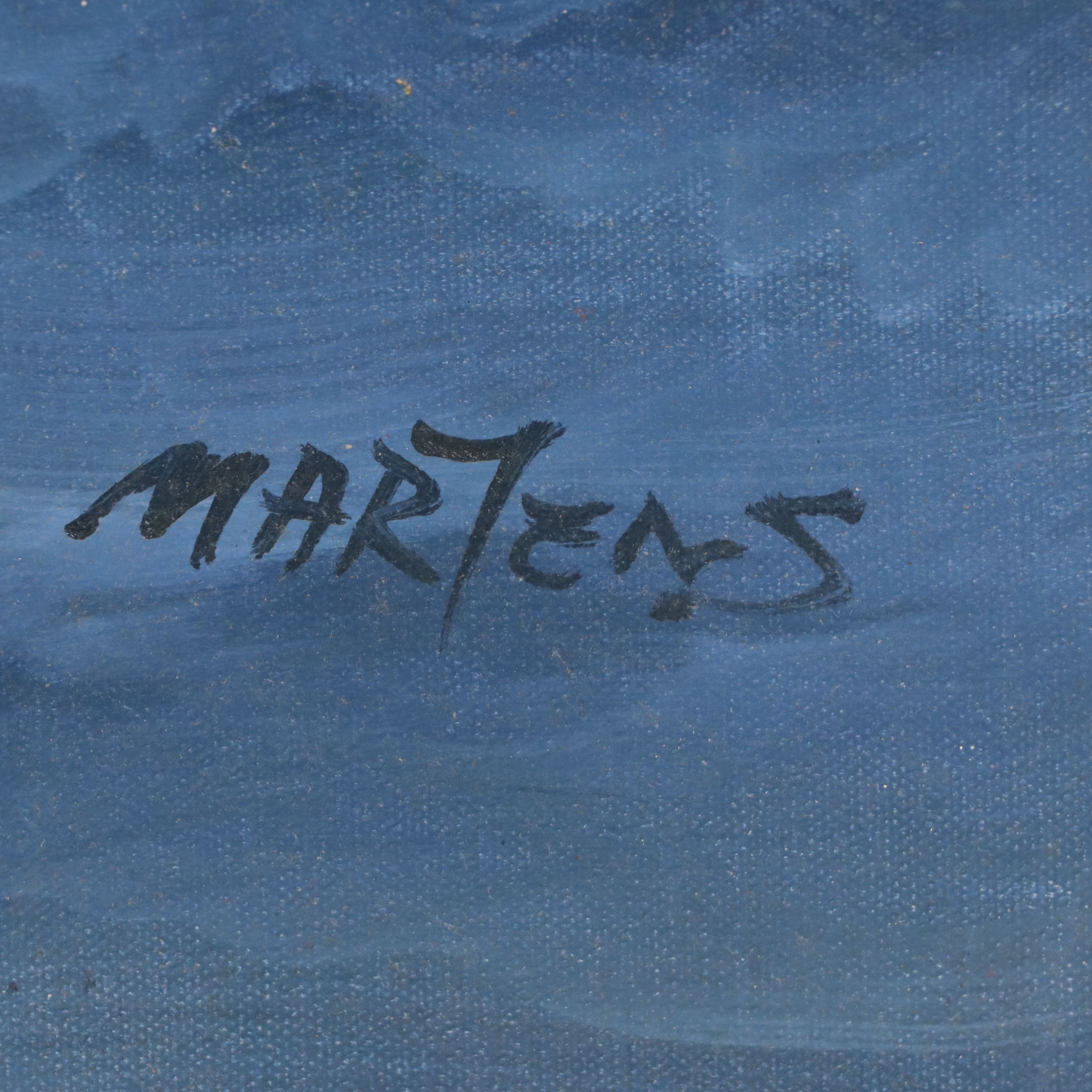 Martens Seascape Oil Painting, Late 20th Century