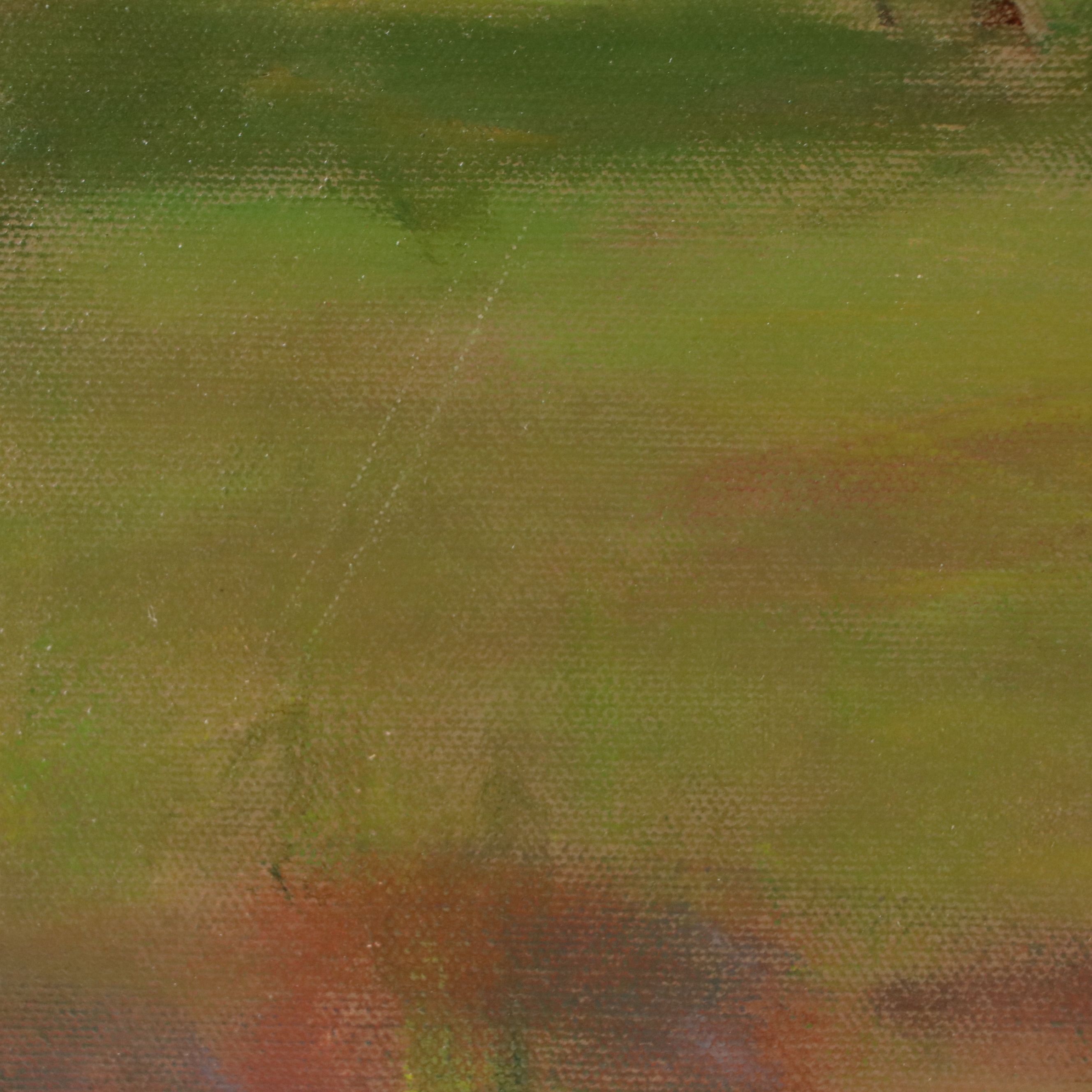 Richard Stalter Landscape Oil Painting of Equine Scene, Mid-20th Century