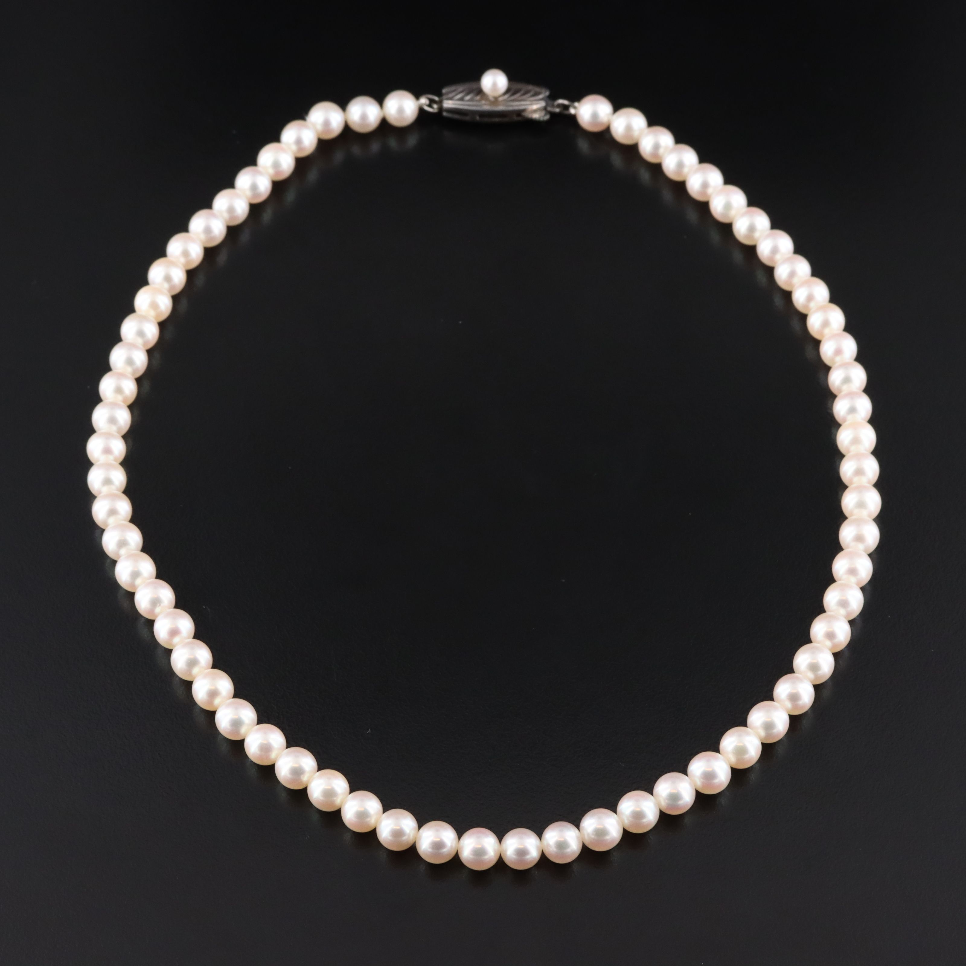 Mikimoto Pearl Necklace with a Sterling Clasp