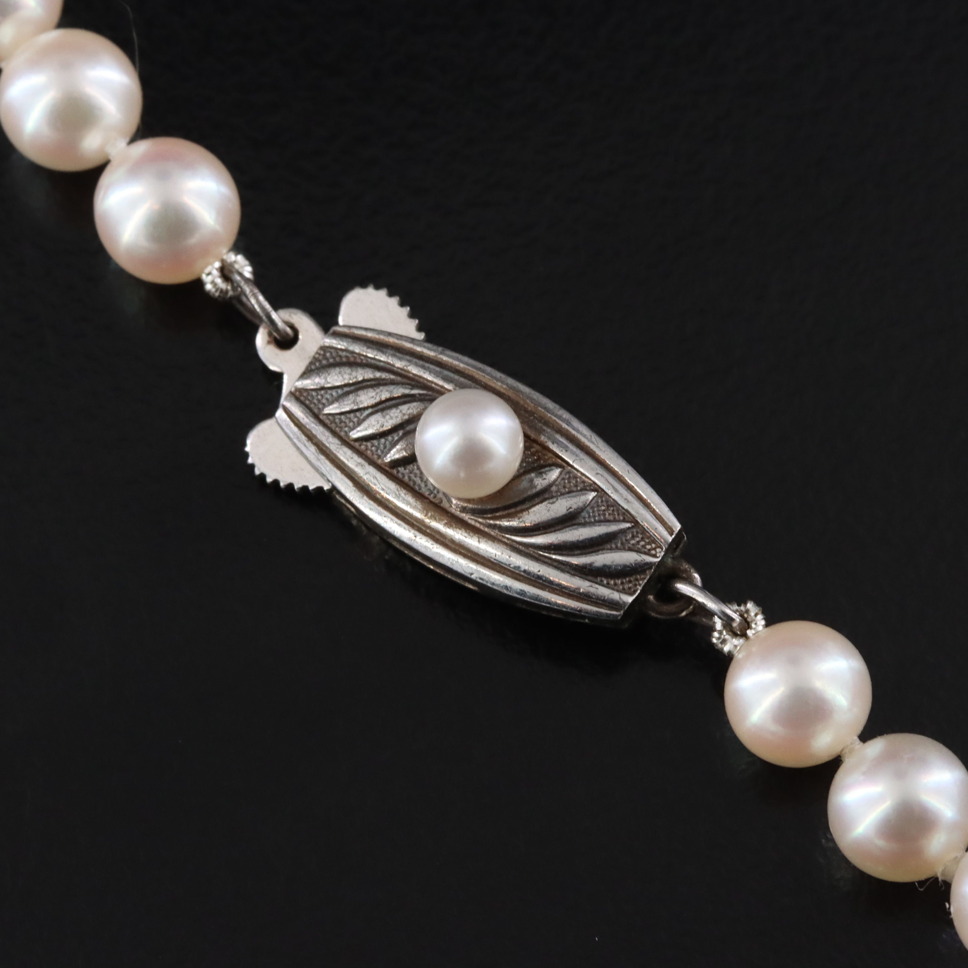 Mikimoto Pearl Necklace with a Sterling Clasp