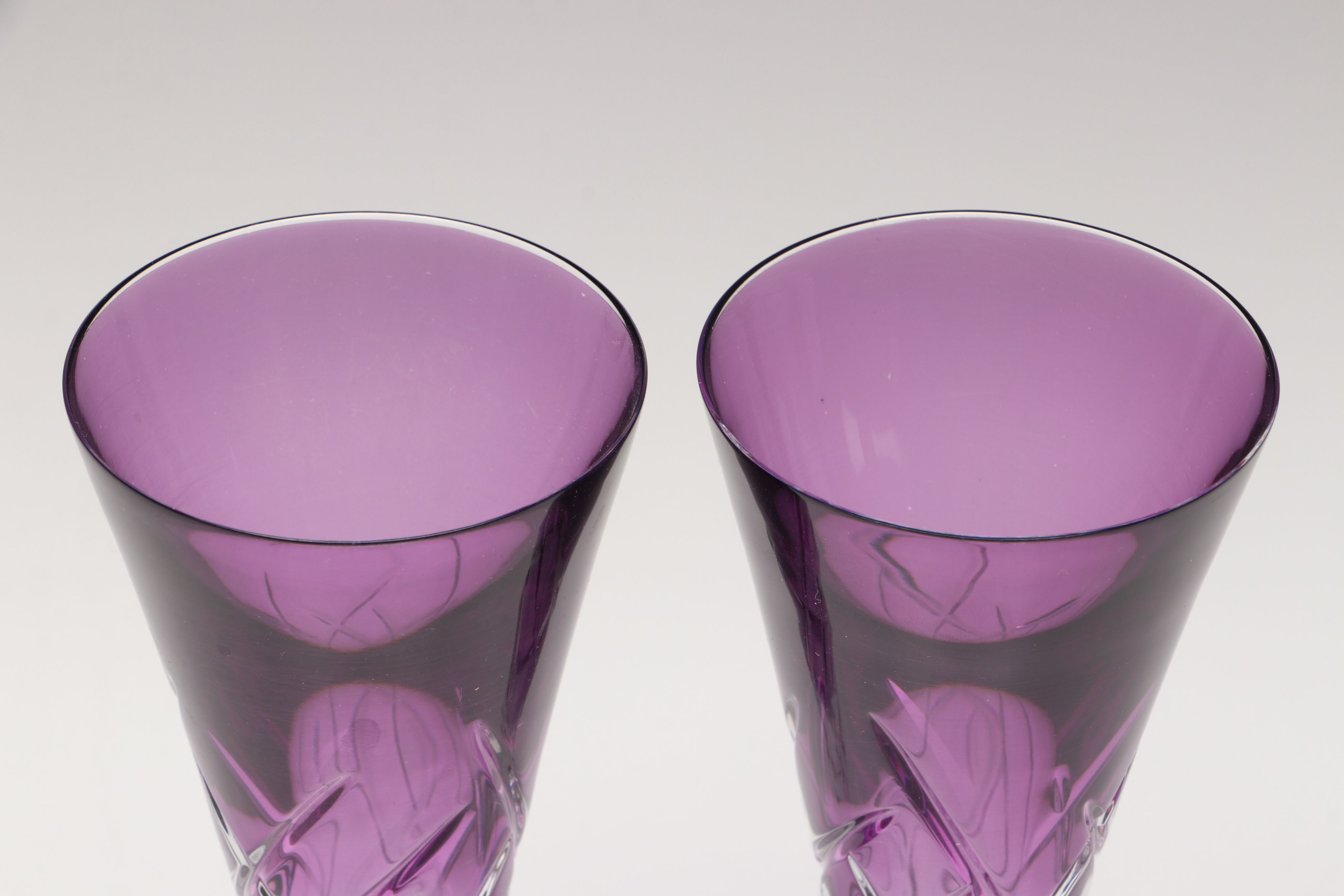 Wedgwood for Vera Wang "Duchesse Encore" Crystal Champagne Flutes