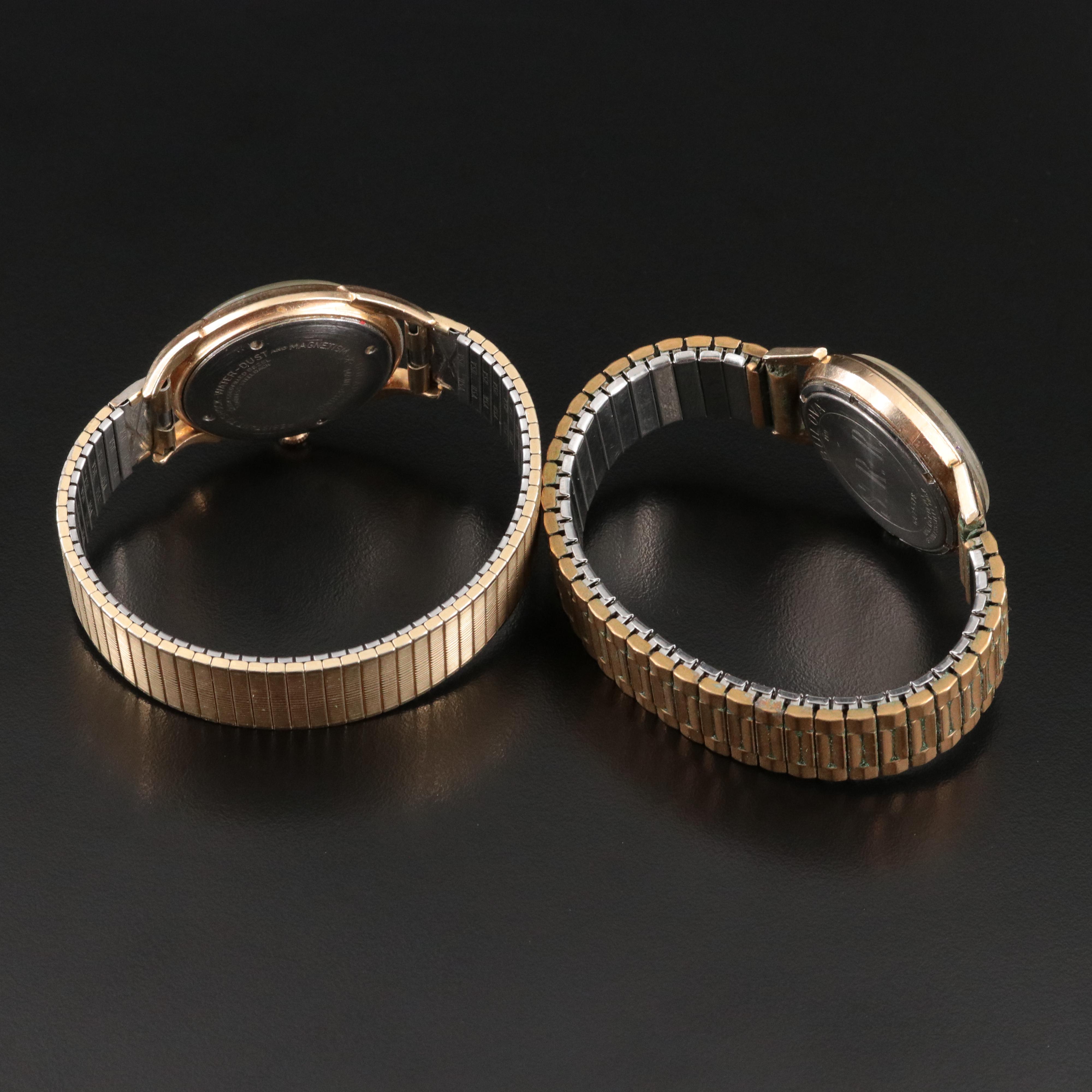 Vintage Bulova and Elgin DeLuxe  Stem Wind Watches