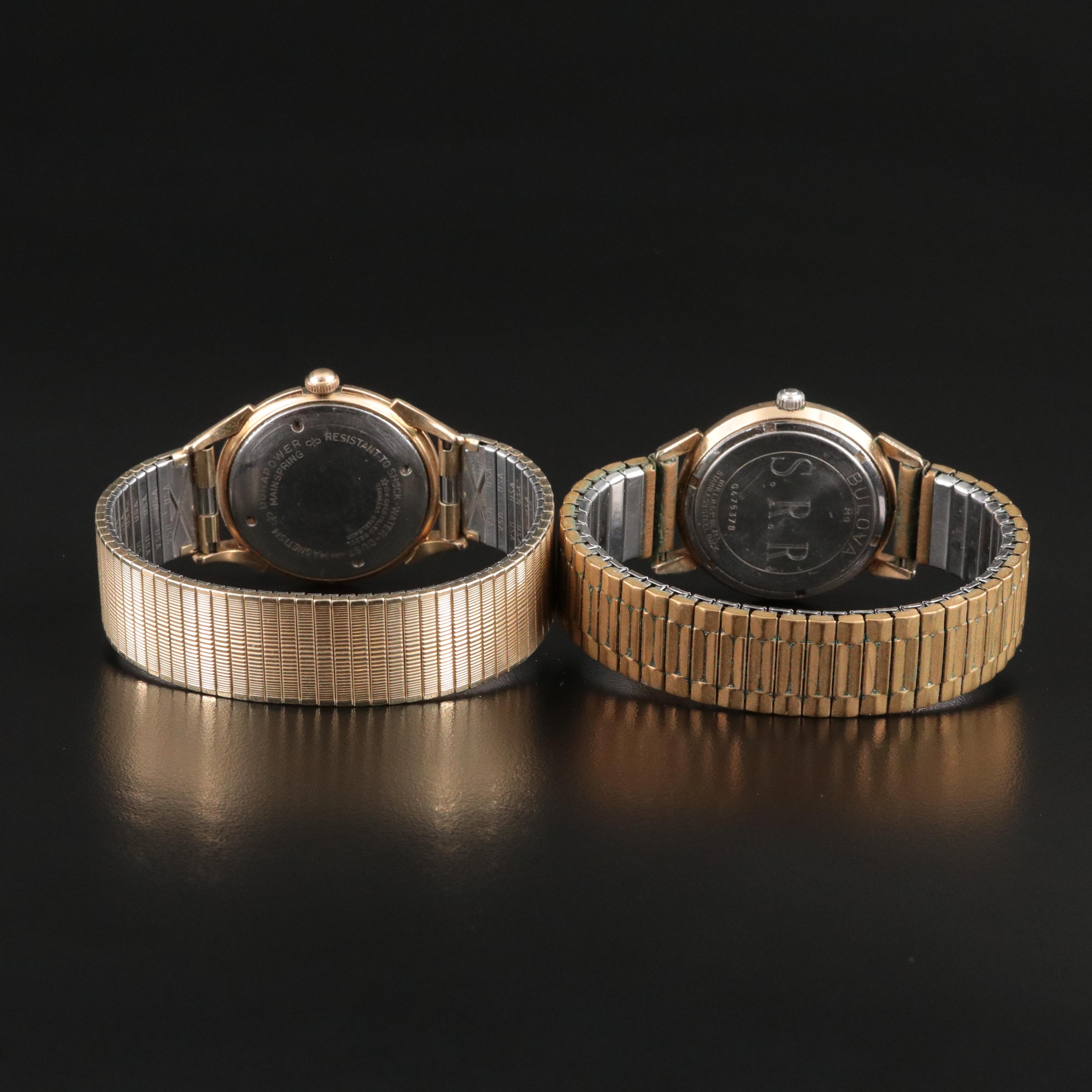 Vintage Bulova and Elgin DeLuxe  Stem Wind Watches