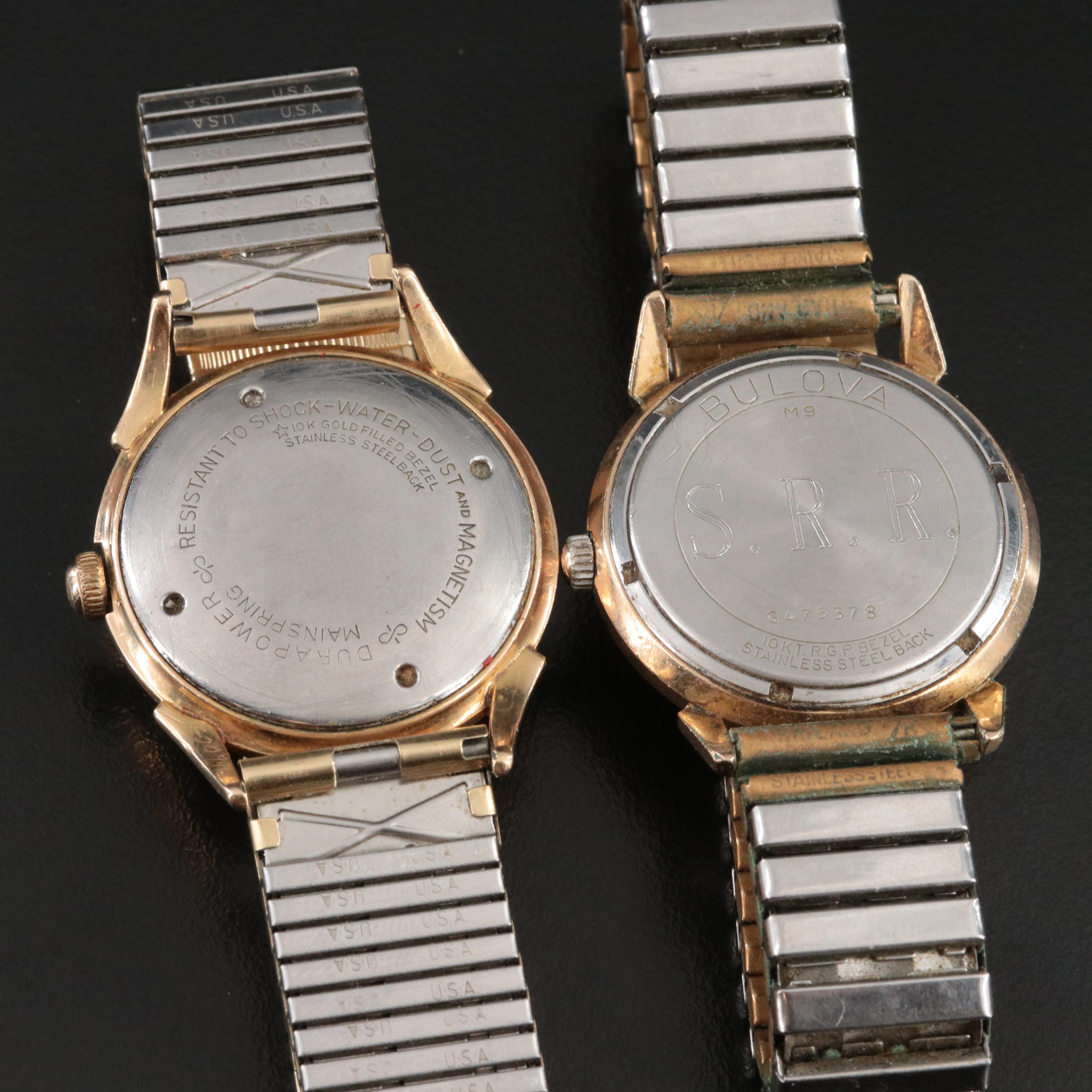 Vintage Bulova and Elgin DeLuxe  Stem Wind Watches