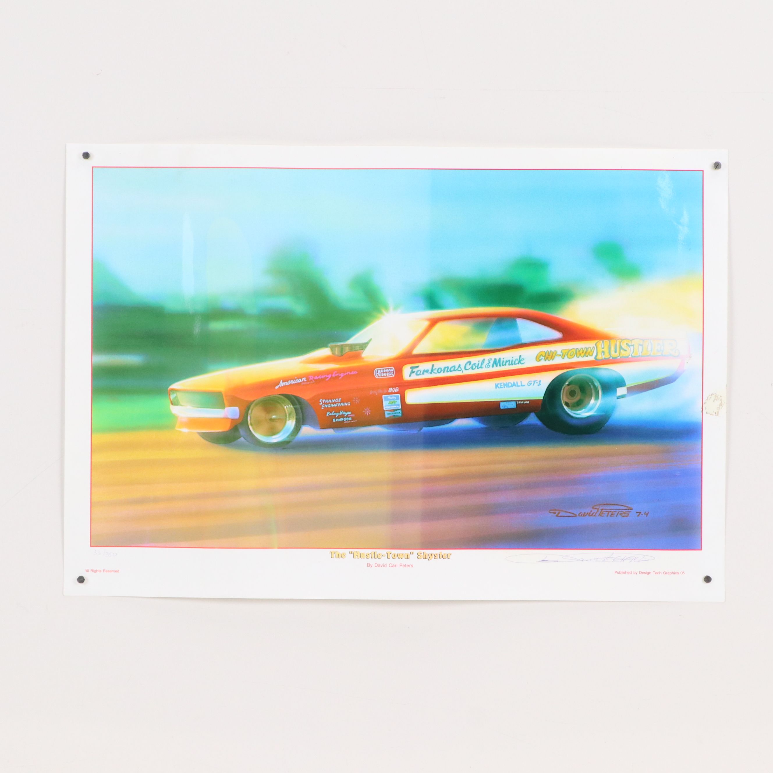 David Carl Peters Signed Limited Edition "The Hustle-Town" Shyster Print