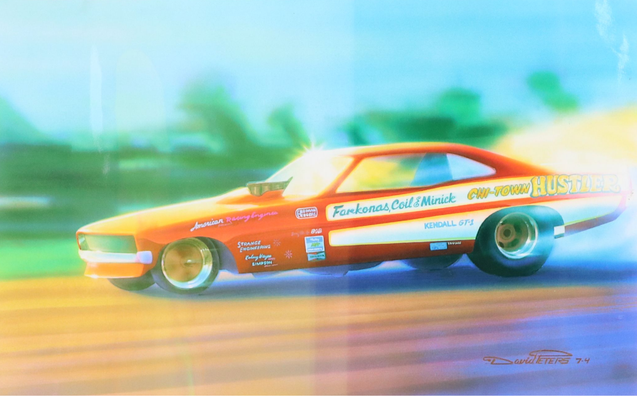 David Carl Peters Signed Limited Edition "The Hustle-Town" Shyster Print