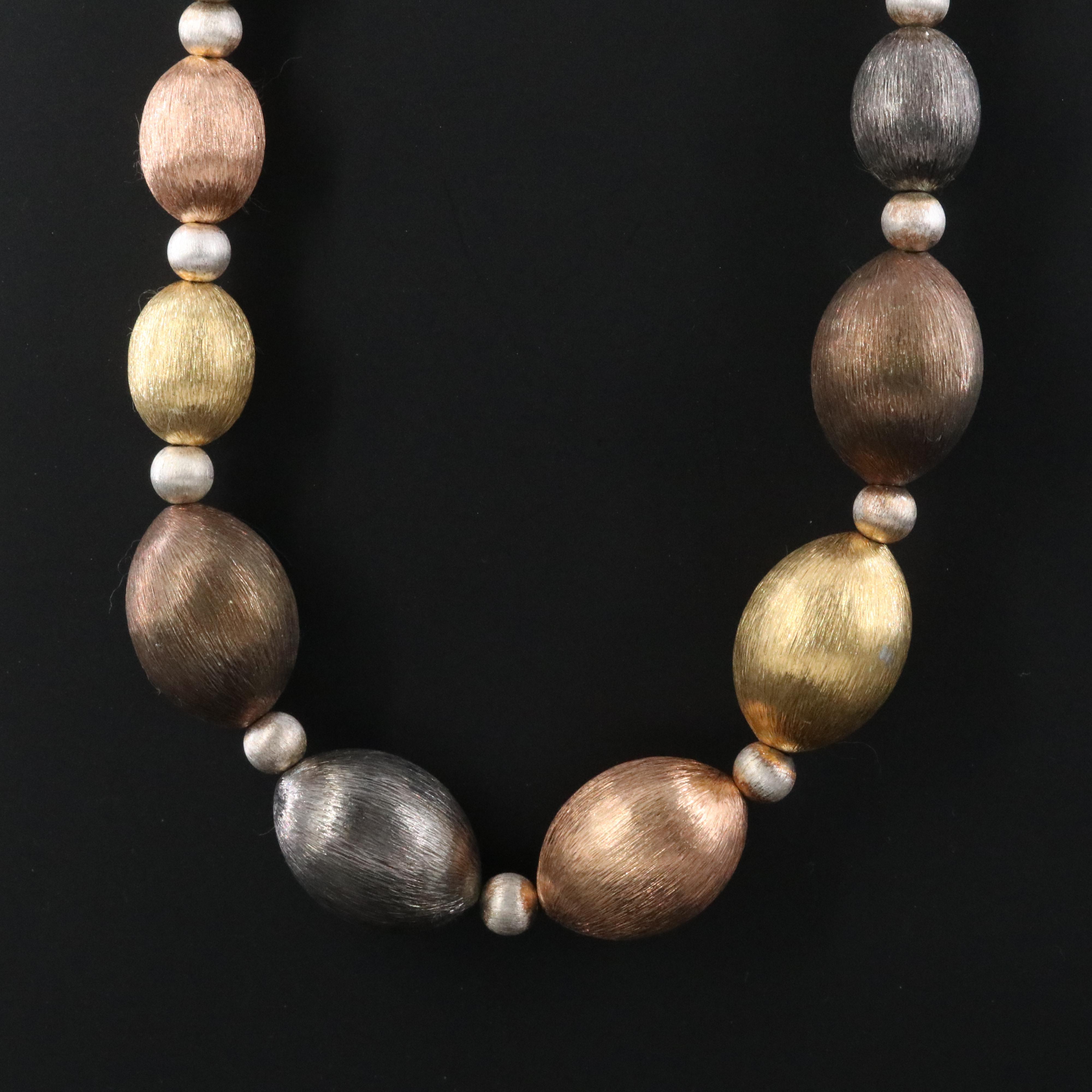 Sterling Quinta-Color Graduated Necklace