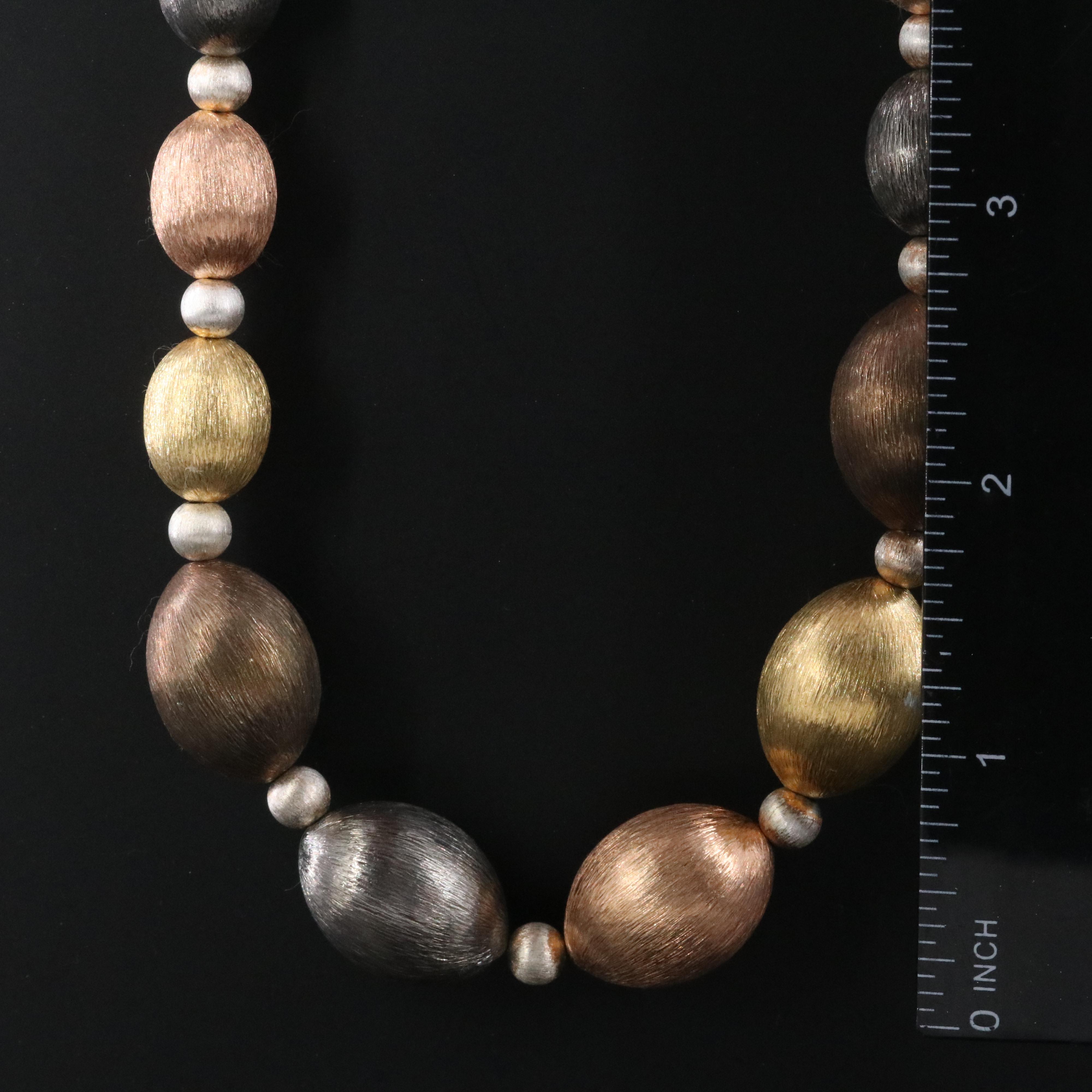 Sterling Quinta-Color Graduated Necklace