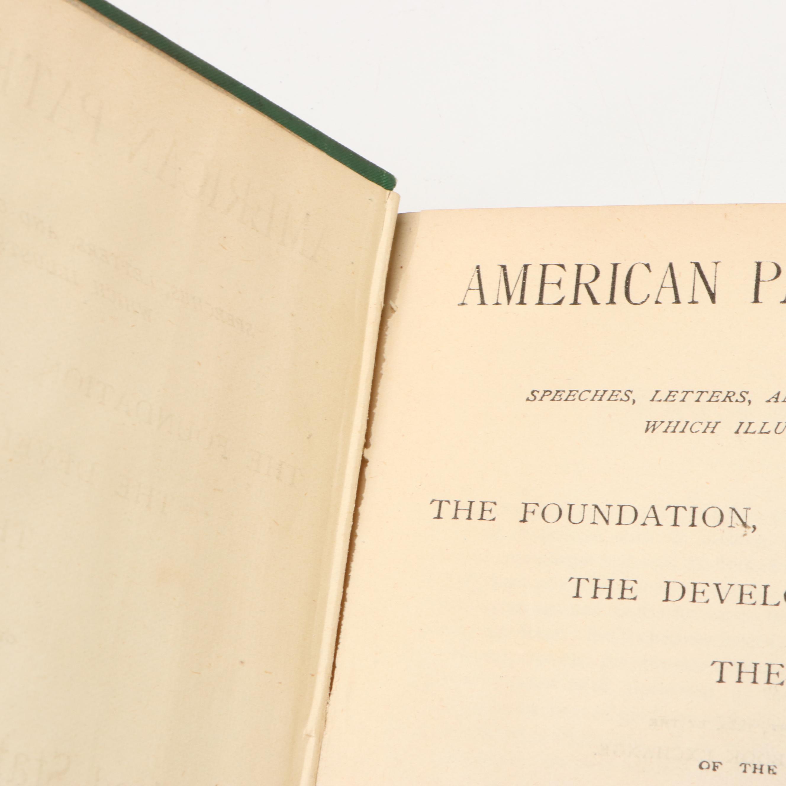 First Edition "American Patriotism" Compiled by Selim H. Peabody, 1880
