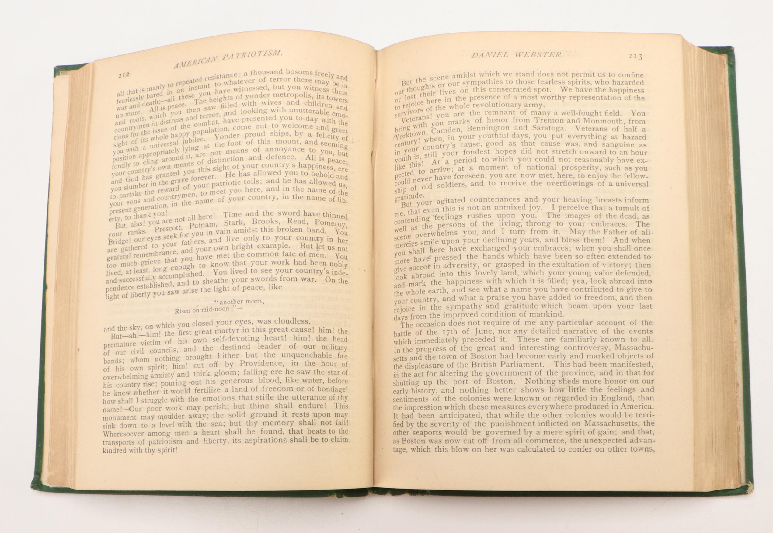 First Edition "American Patriotism" Compiled by Selim H. Peabody, 1880